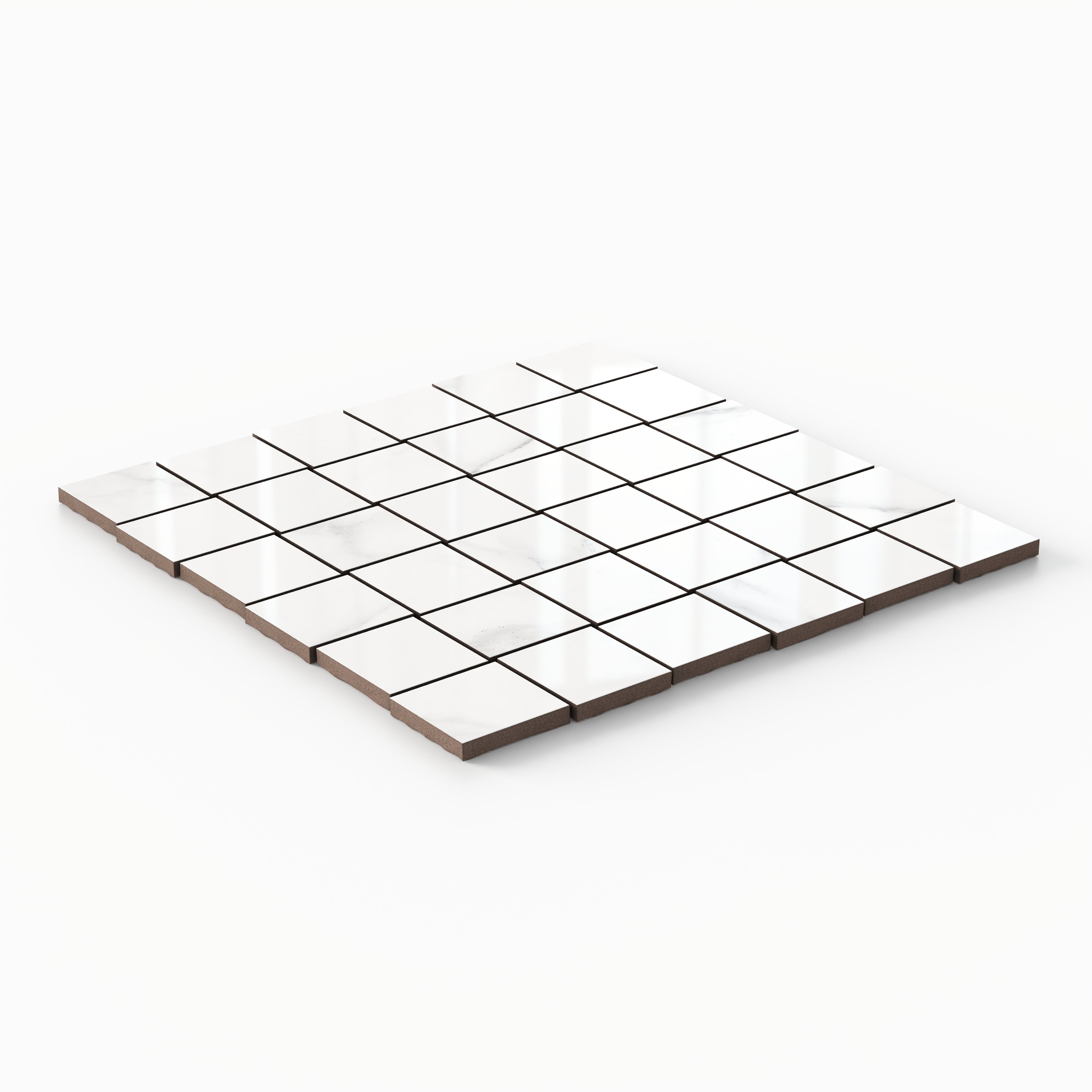 Julianna 2x2 Polished Porcelain Mosaic Tile in Carrara