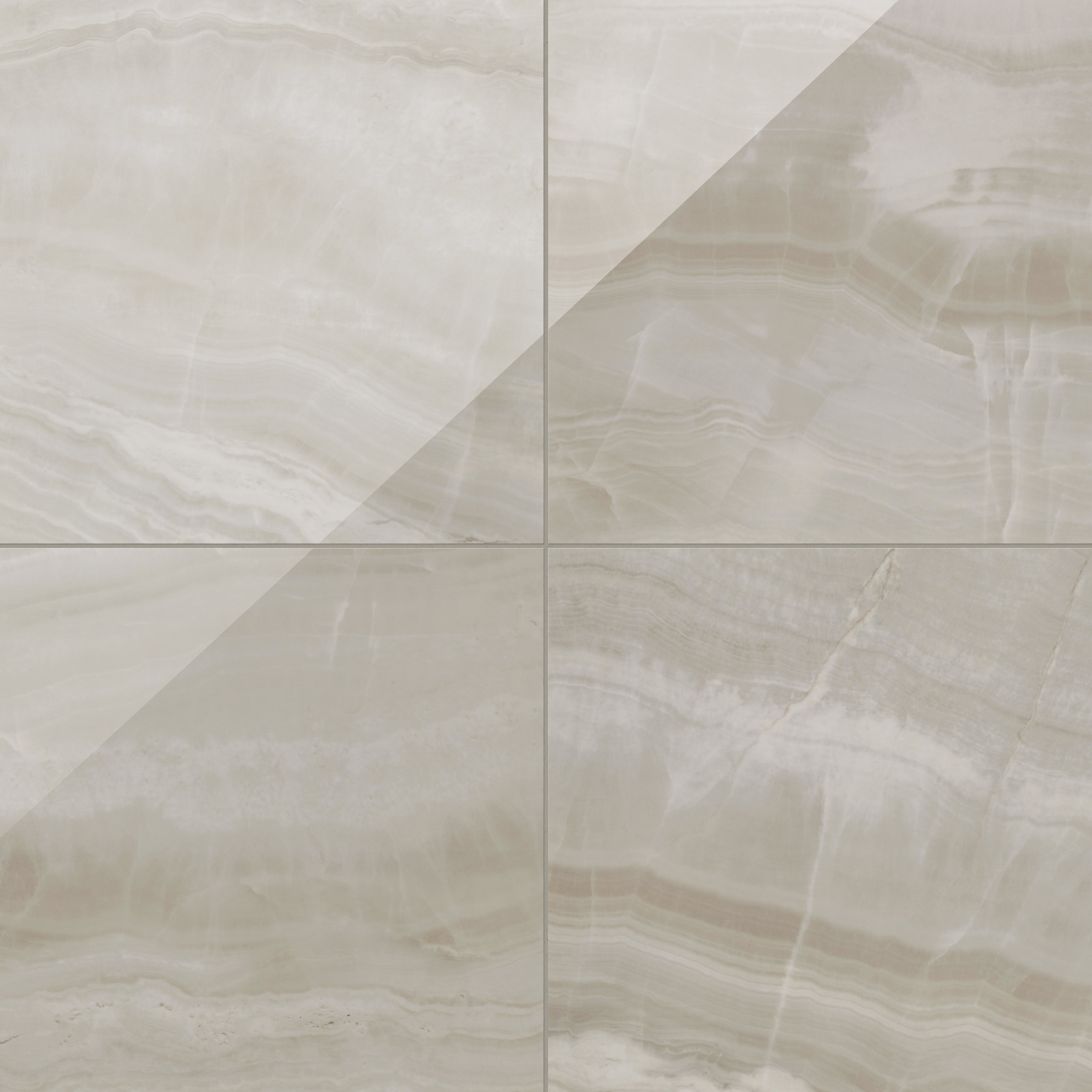 Giselle 24x24 Polished Porcelain Tile in Shell