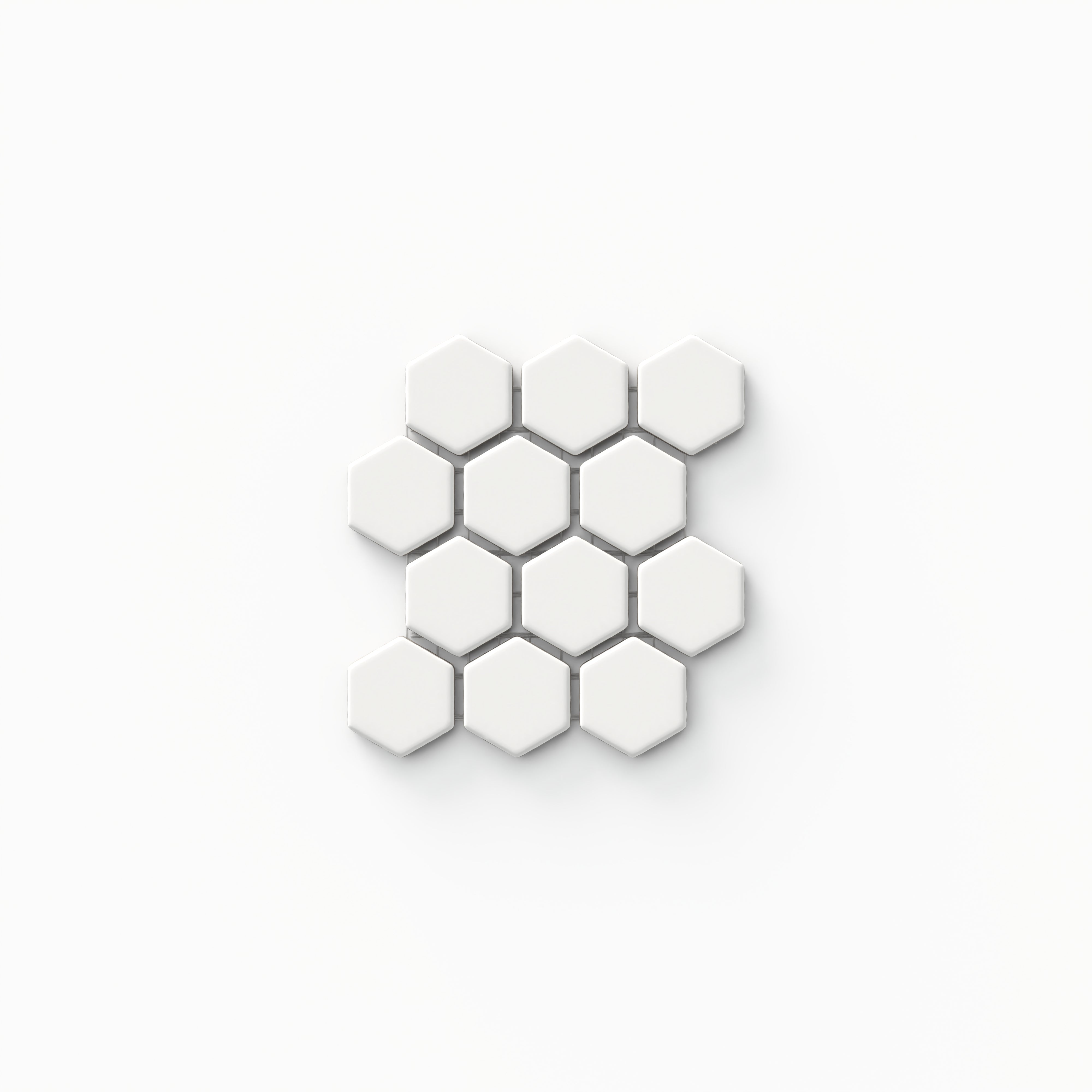 Levi 4 x 4 Matte Porcelain 1x1 Hexagon Mosaic in White Sample