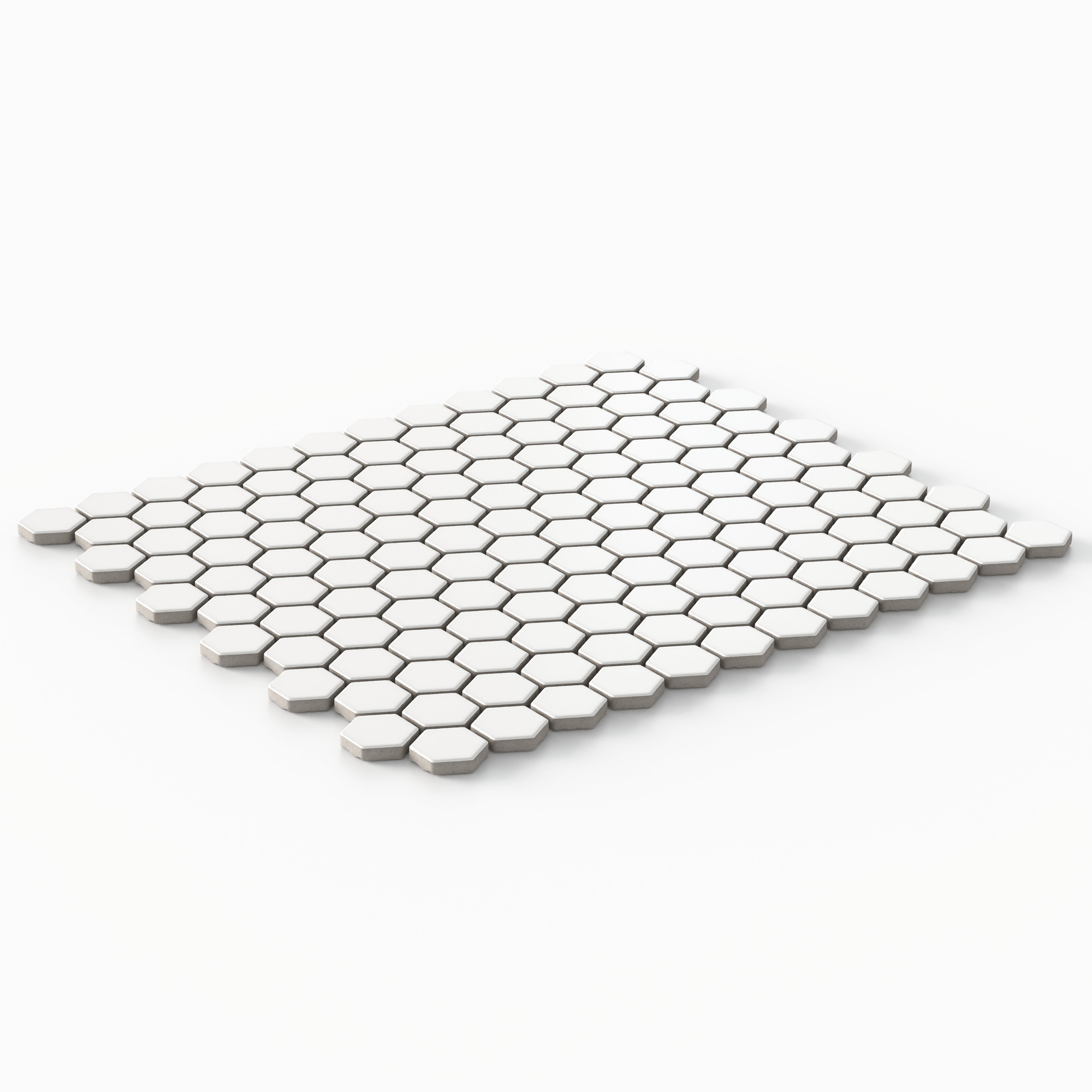Levi 12x12 Matte Porcelain 1x1 Hexagon Mosaic Tile in White