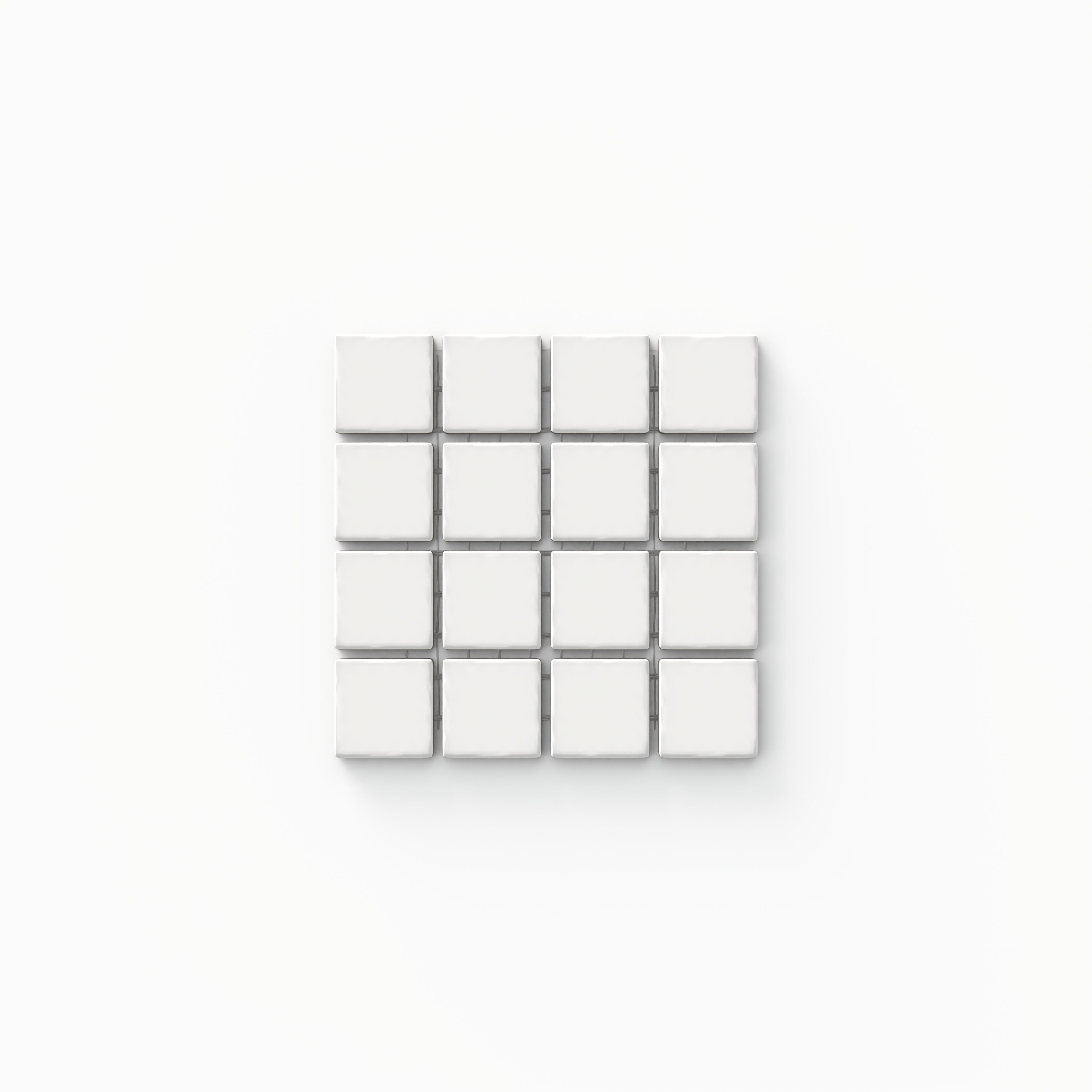 Levi 4 x 4 Matte Porcelain 1x1 Square Mosaic in White Sample
