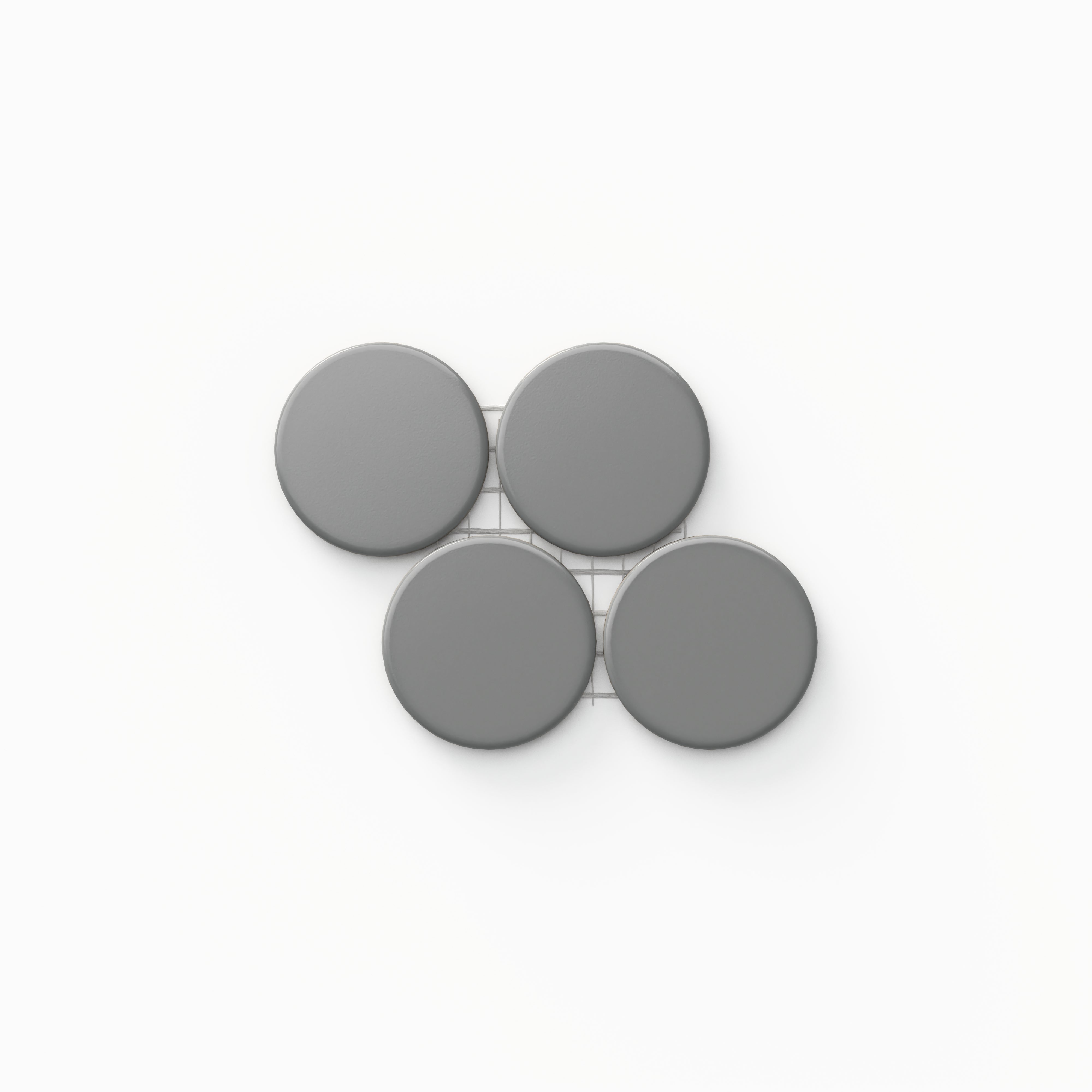 Cece 4 x 4 Matte 2 in. Round Mosaic in Grey Sample