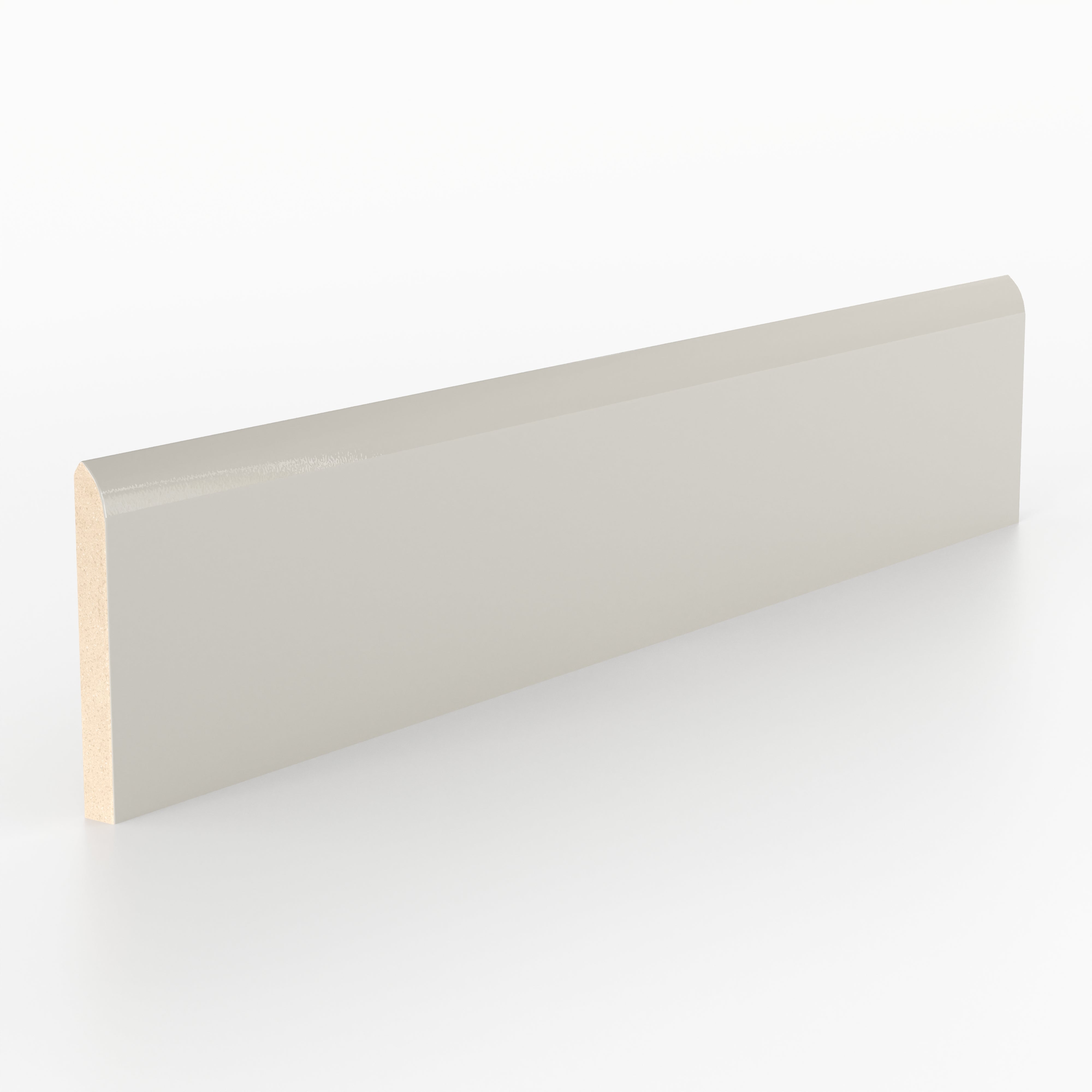 Reagan 2x10 Glossy Ceramic Bullnose Tile in Dove