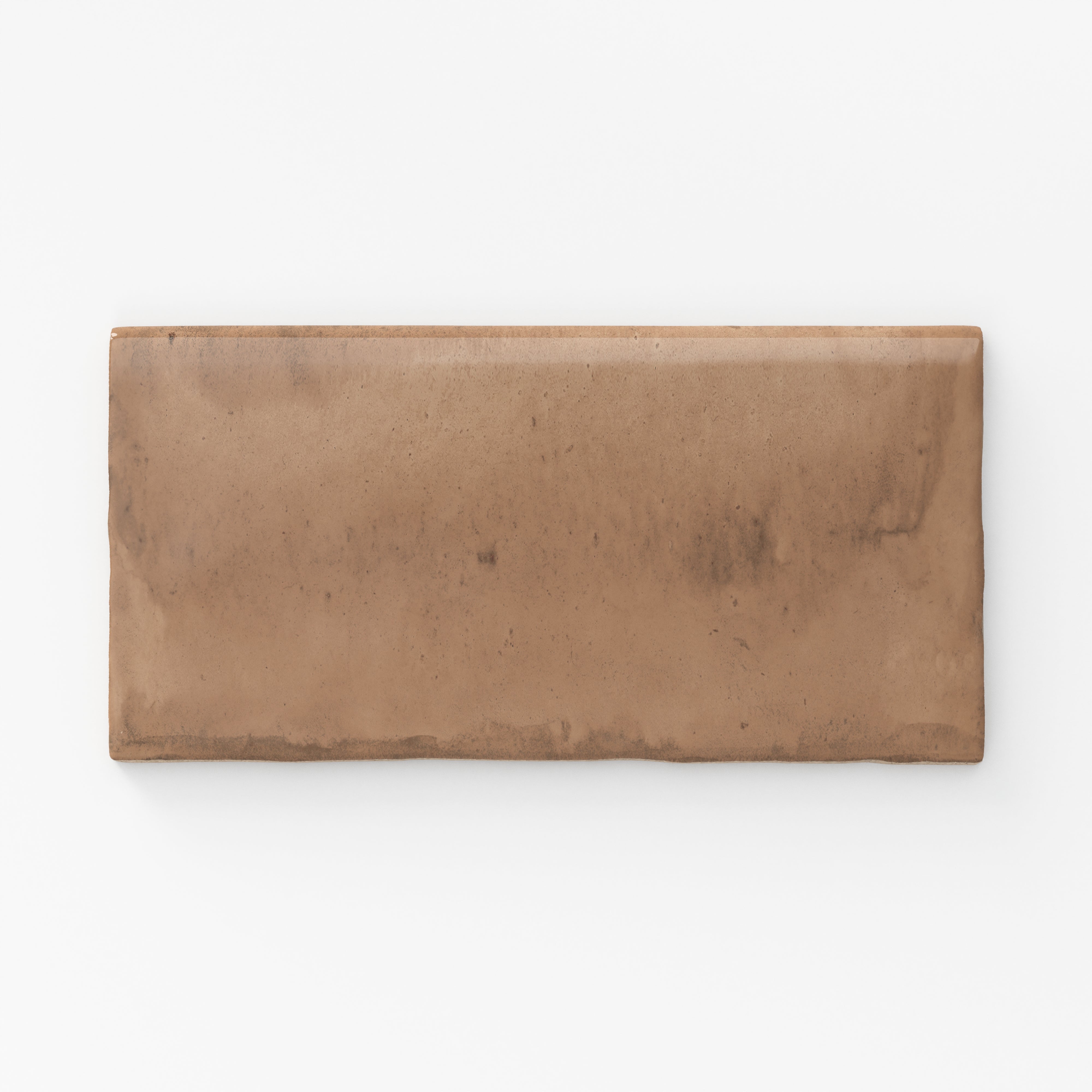 Graham 3x6 Bullnose Glossy Ceramic Tile in Clay