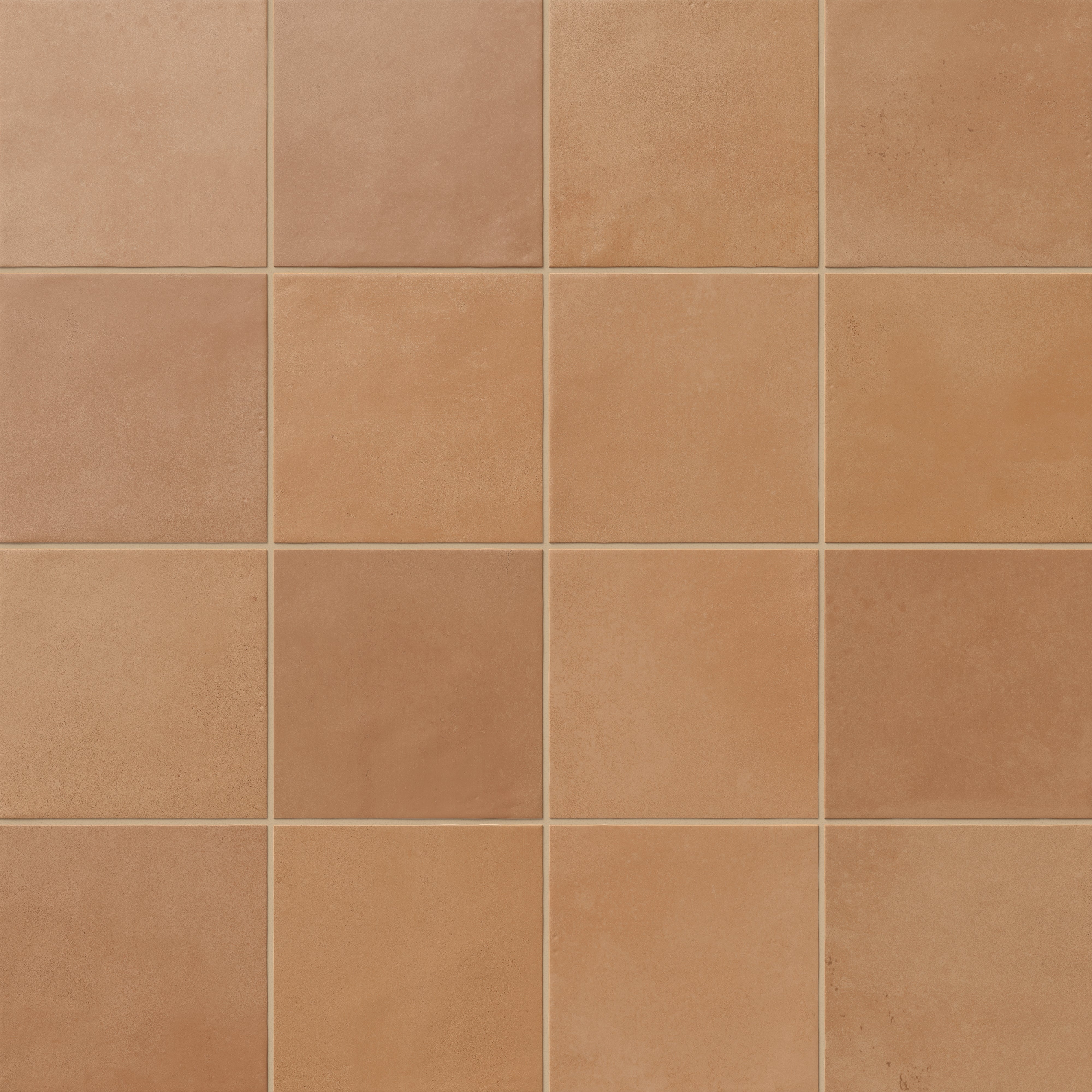 Brown porcelain tiles featuring a natural, handcrafted texture and earthy shading.