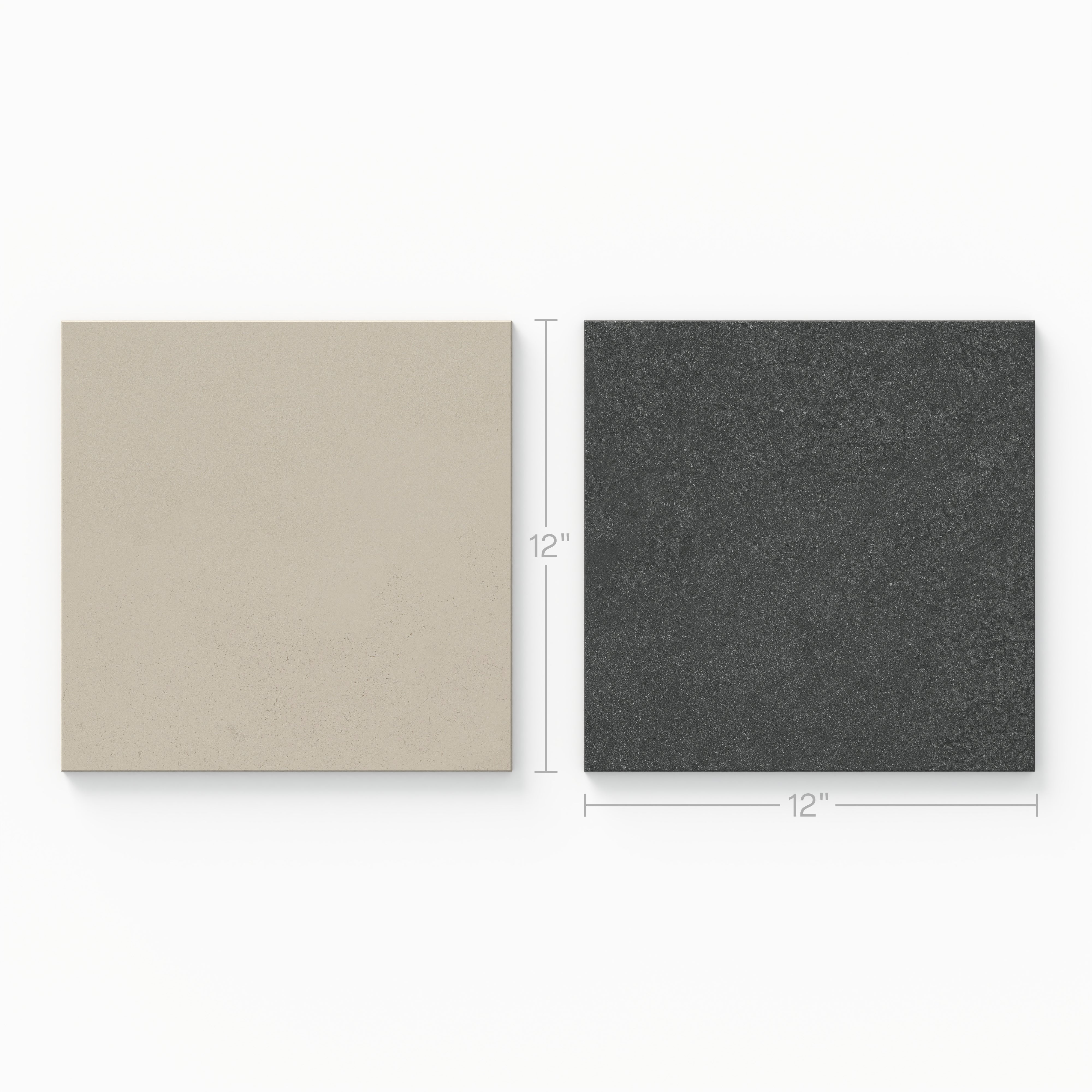 Palmer 12x12 Checkerboard Matte Porcelain Tile in Natural and Nero