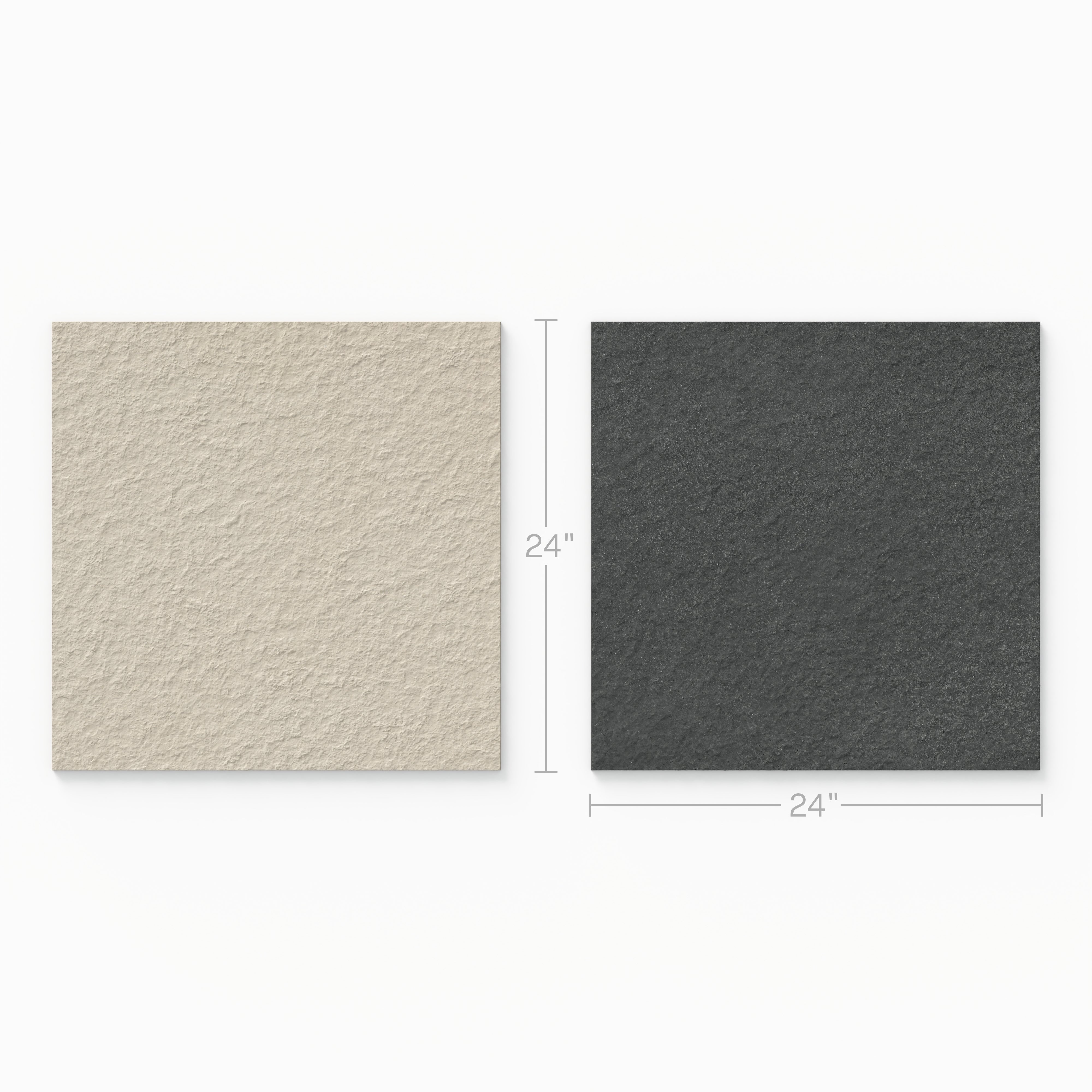 Palmer 24x24 Checkerboard Raw Porcelain Tile in Natural and Nero