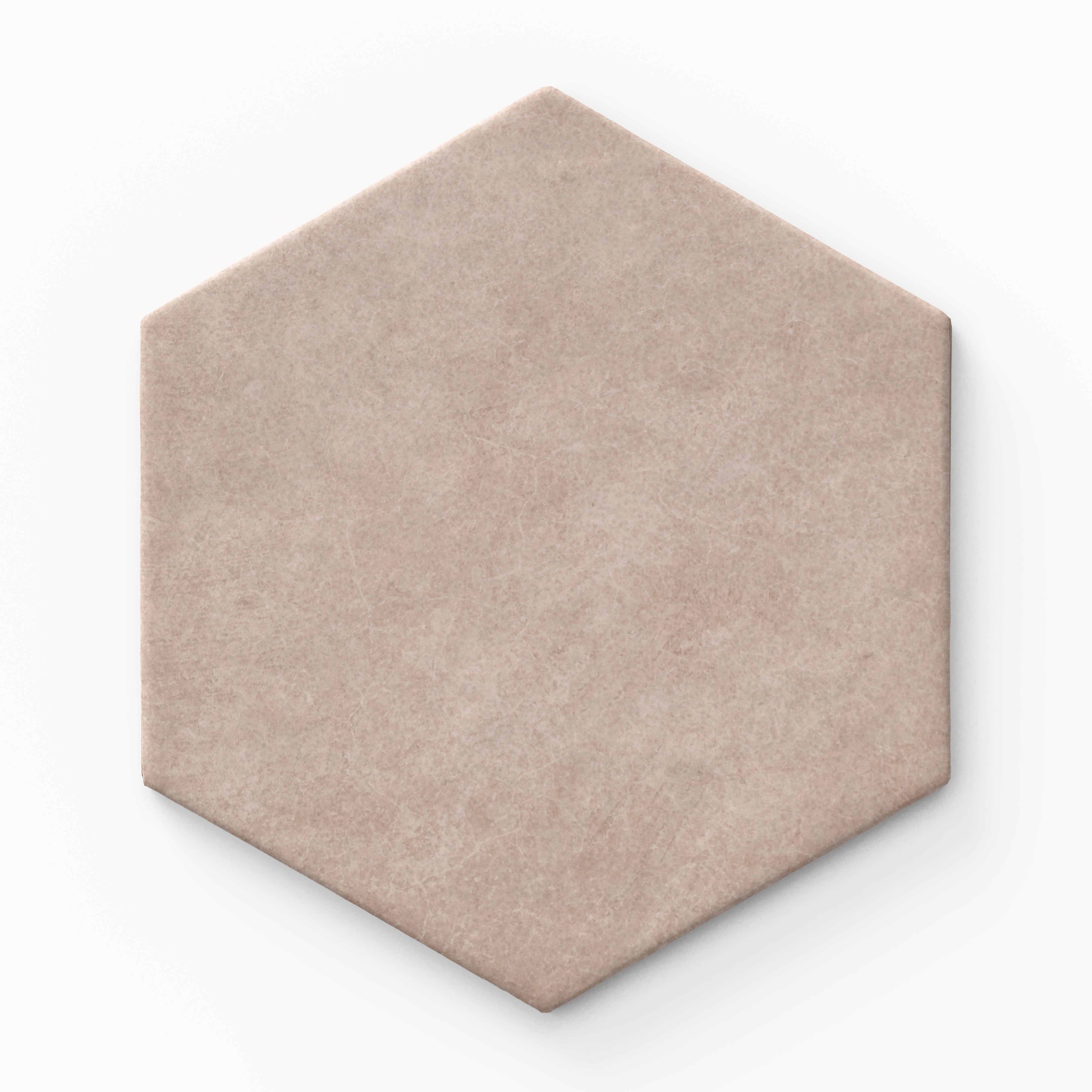 Juliet 7x8 Hexagon Matte Porcelain Tile in Rosewood