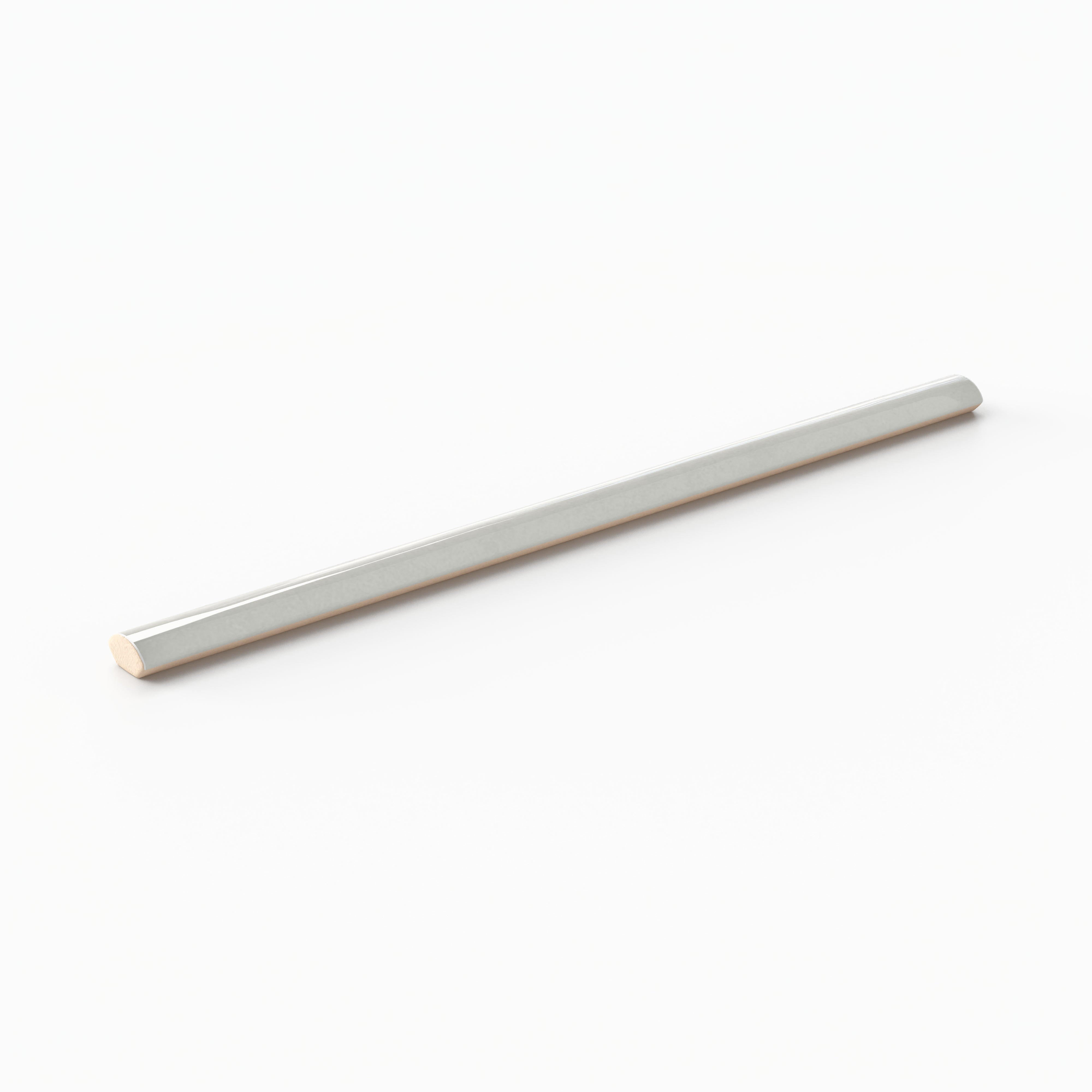 Jojo 0.43x6.3 Trim Glossy Porcelain Tile in Fog