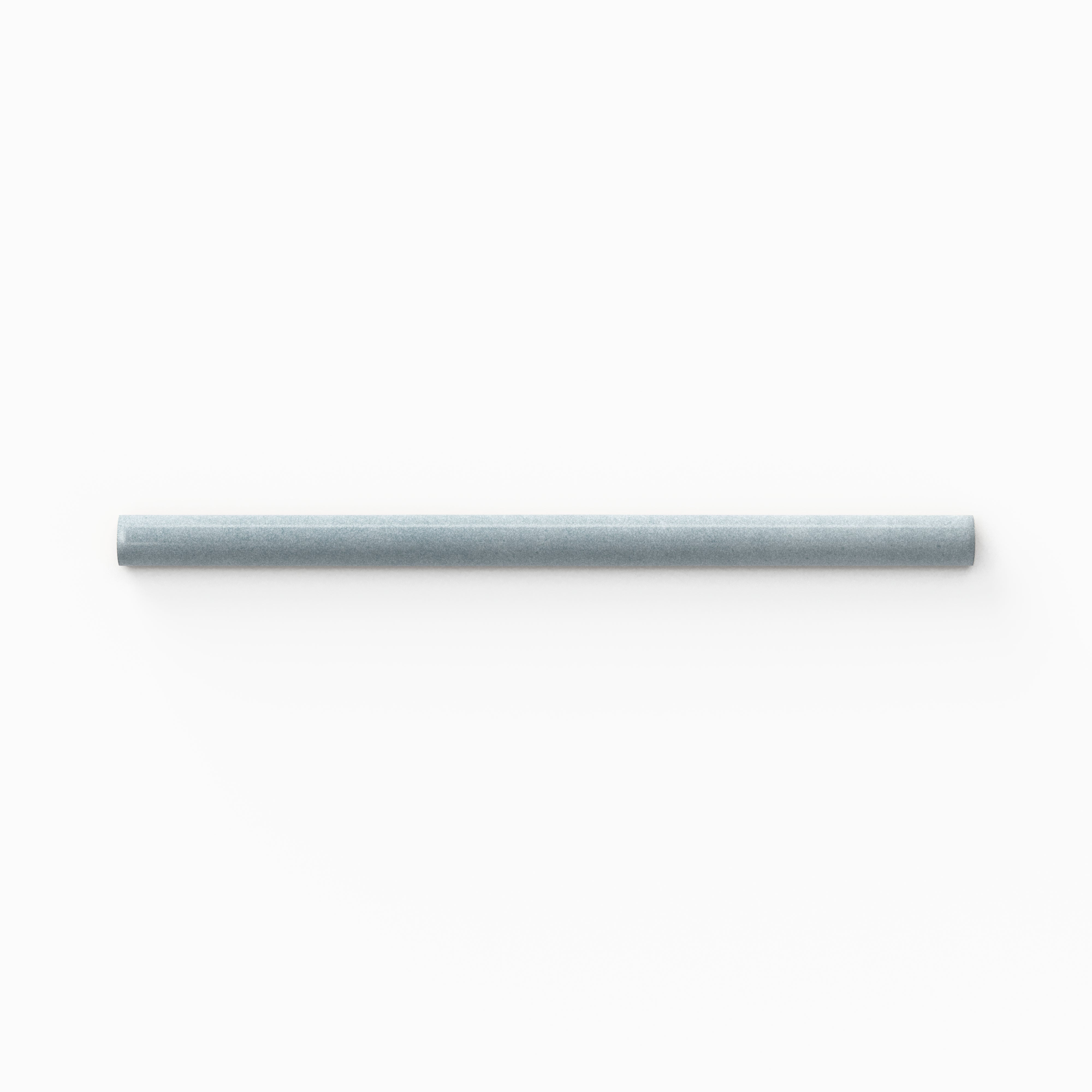 Glossy ceramic rounded tile edge trim in pastel blue, designed to create smooth and polished transitions on tiled surfaces