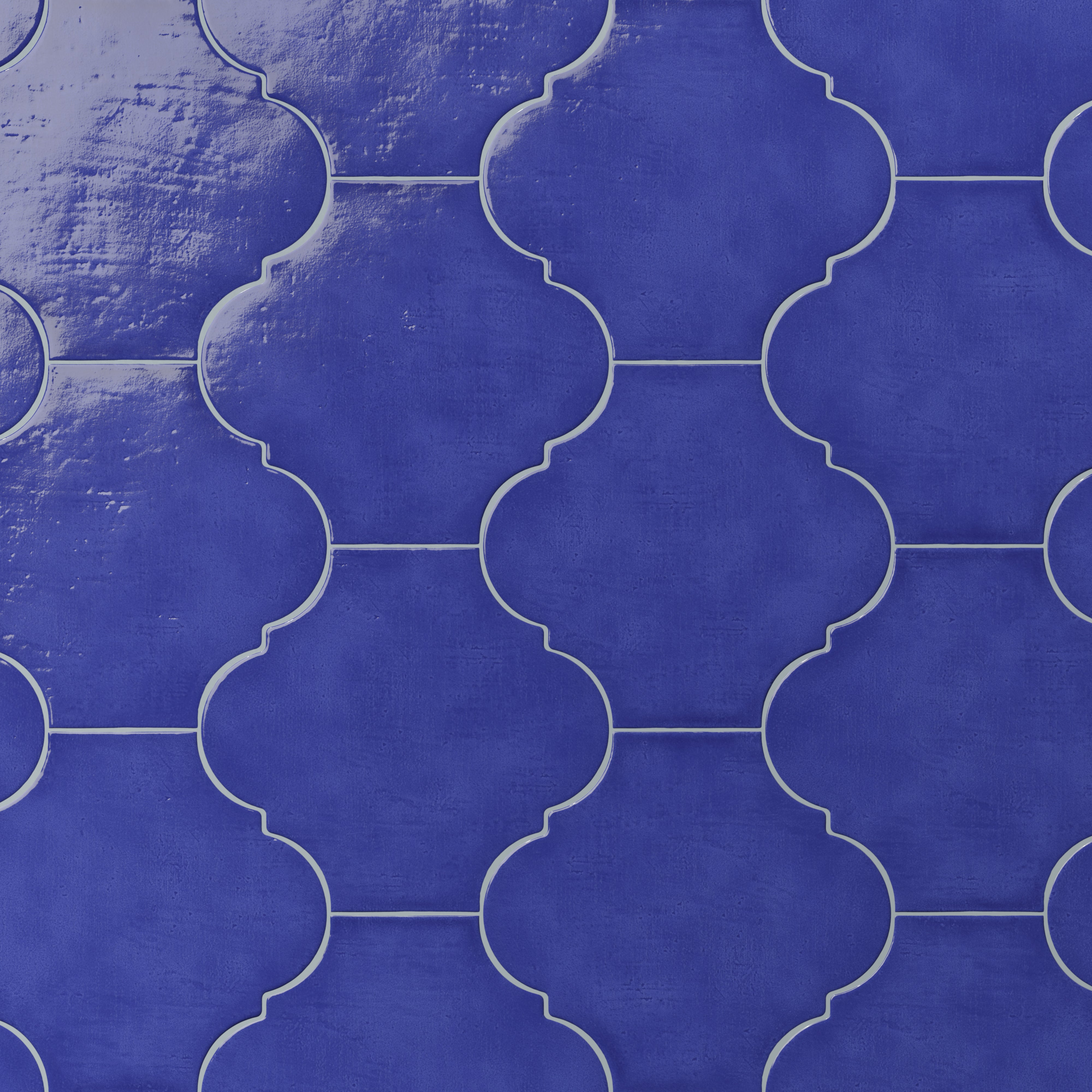 Amaya 10x11 Glossy Porcelain Lantern Tile in Lapis