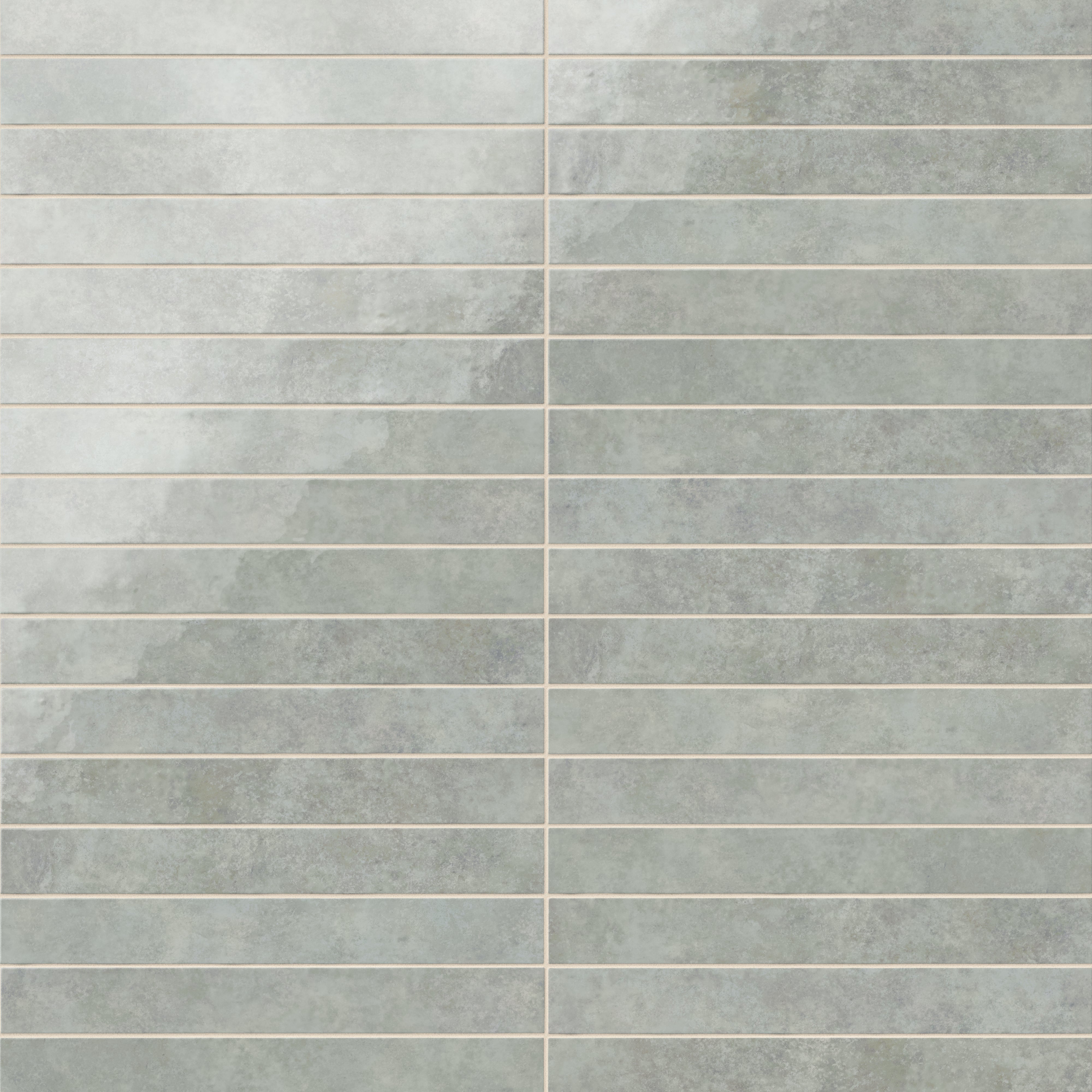 Mariel 1x12 Glossy Porcelain Tile in Fog