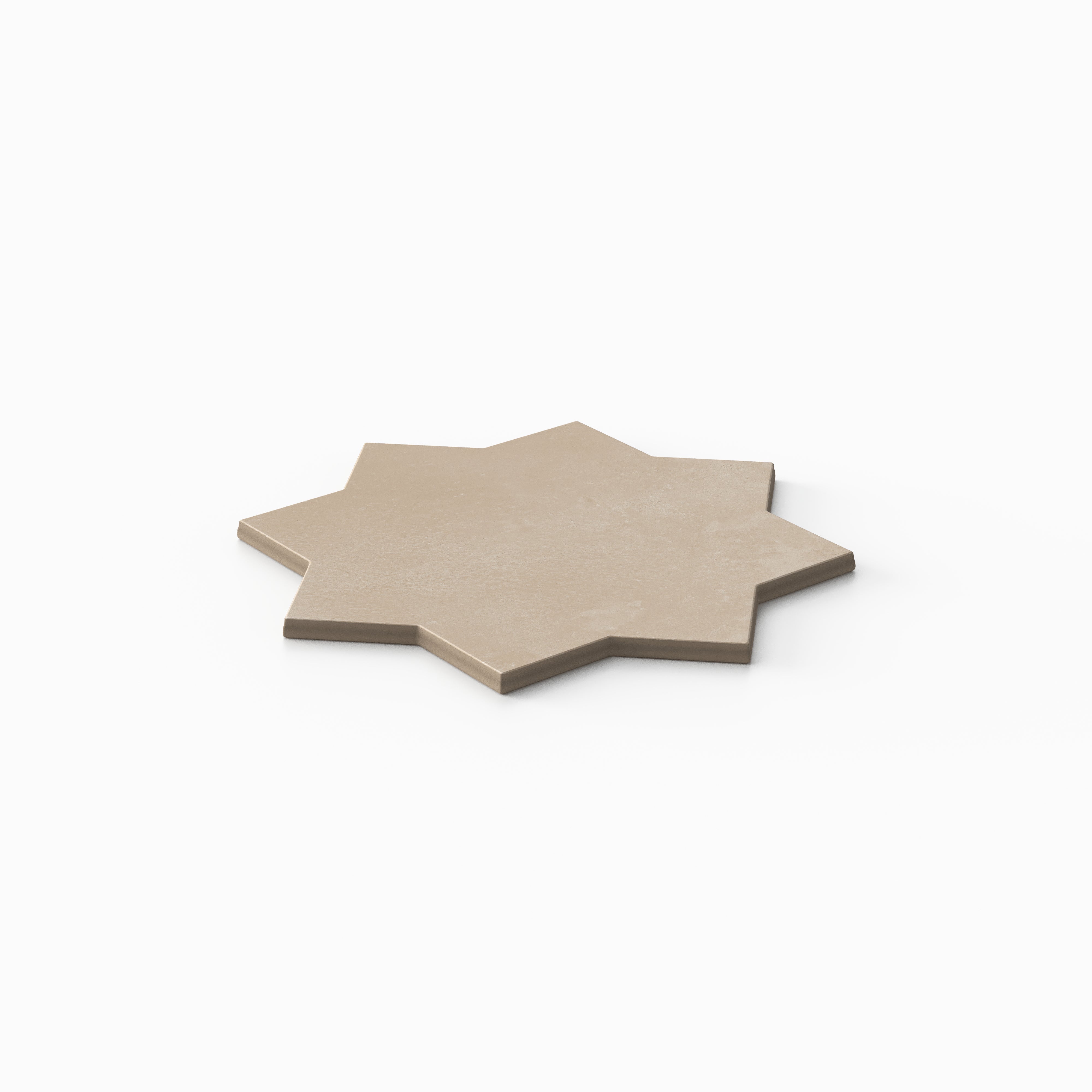 Isabel 6x6 Matte Porcelain Star Tile in Sand