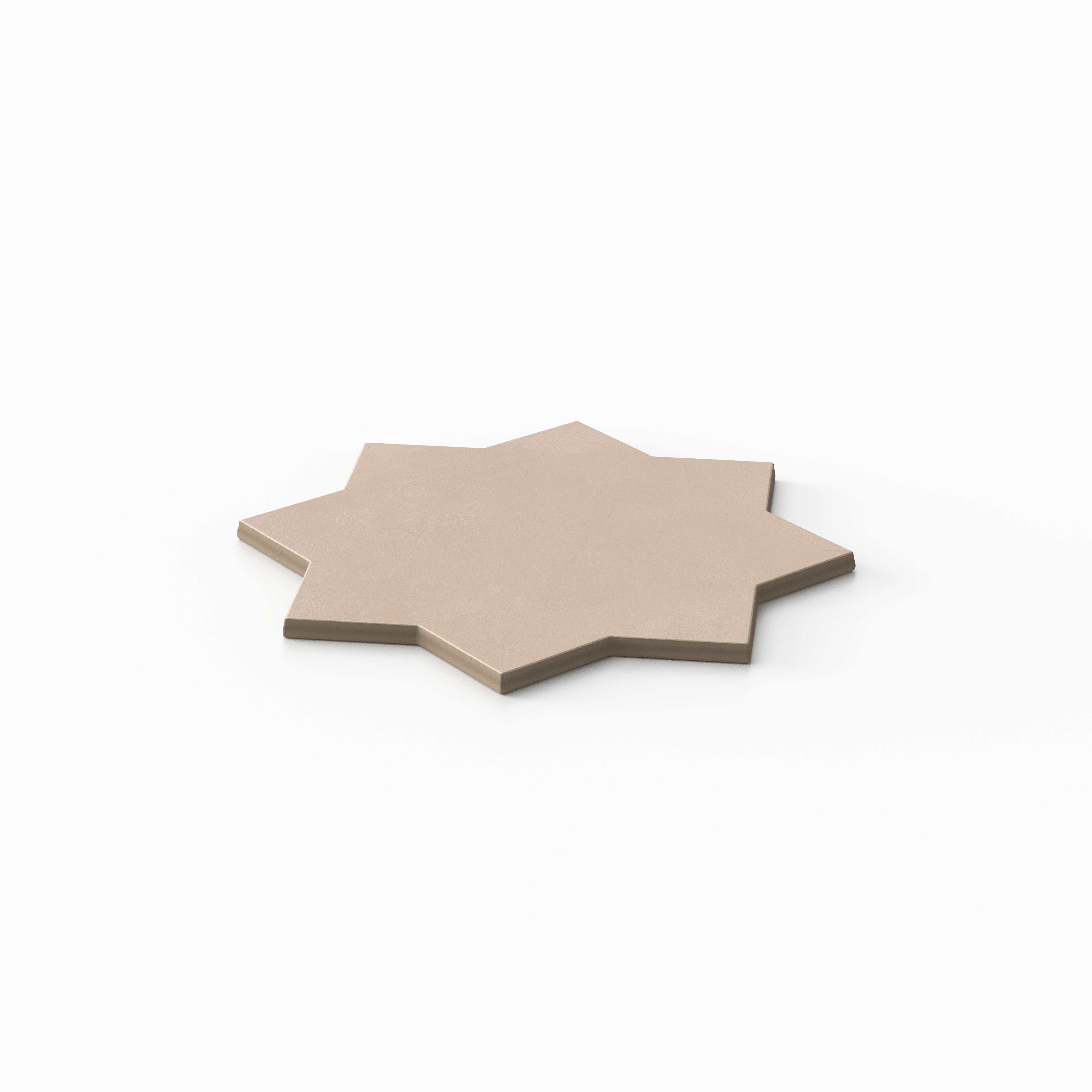 Isabel 6x6 Matte Porcelain Star Tile in Rosewood