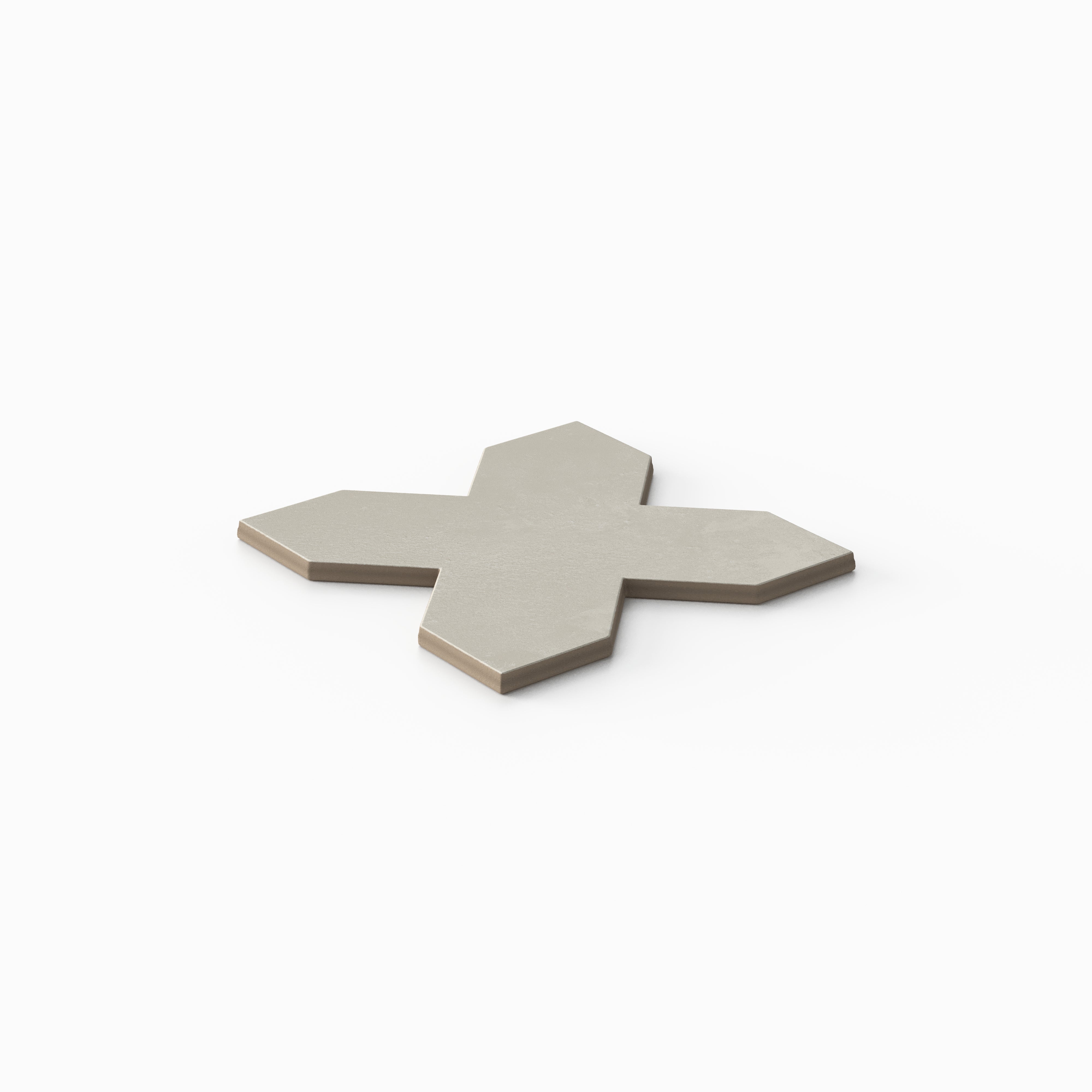 Isabel 5x5 Matte Porcelain Cross Tile in Dove