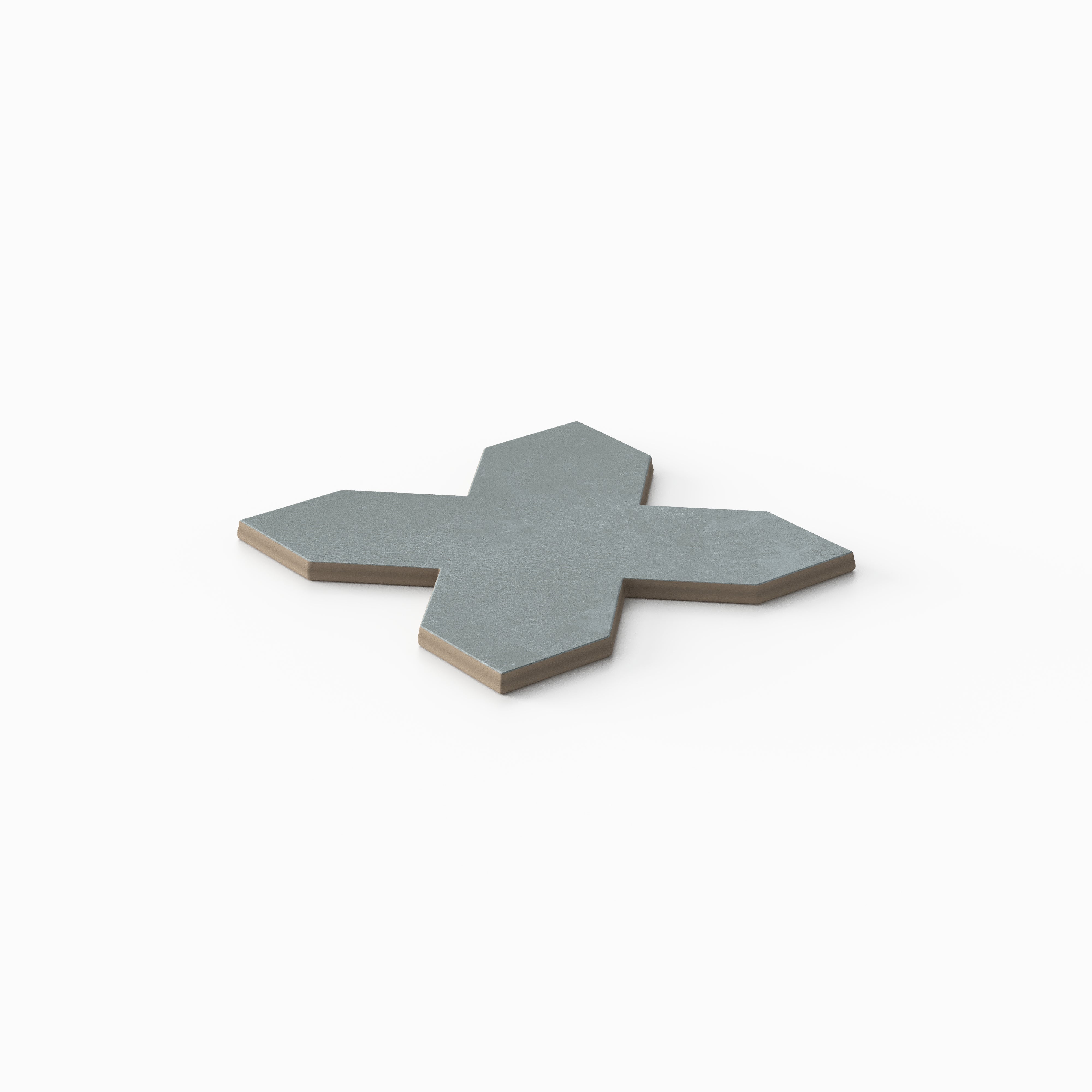 Isabel 5x5 Matte Porcelain Cross Tile in Slate