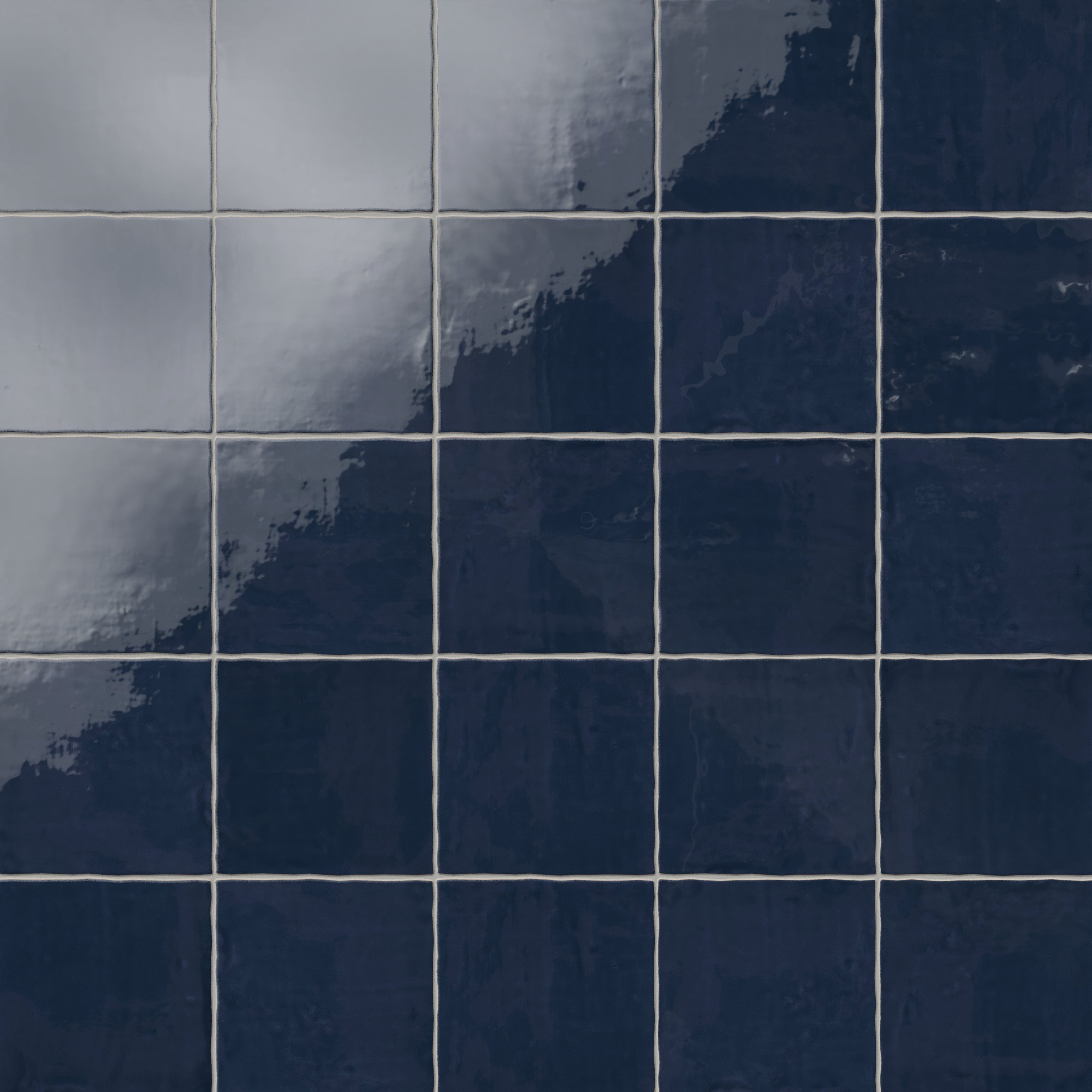 Harper 5x5 Glossy Ceramic Tile in Denim