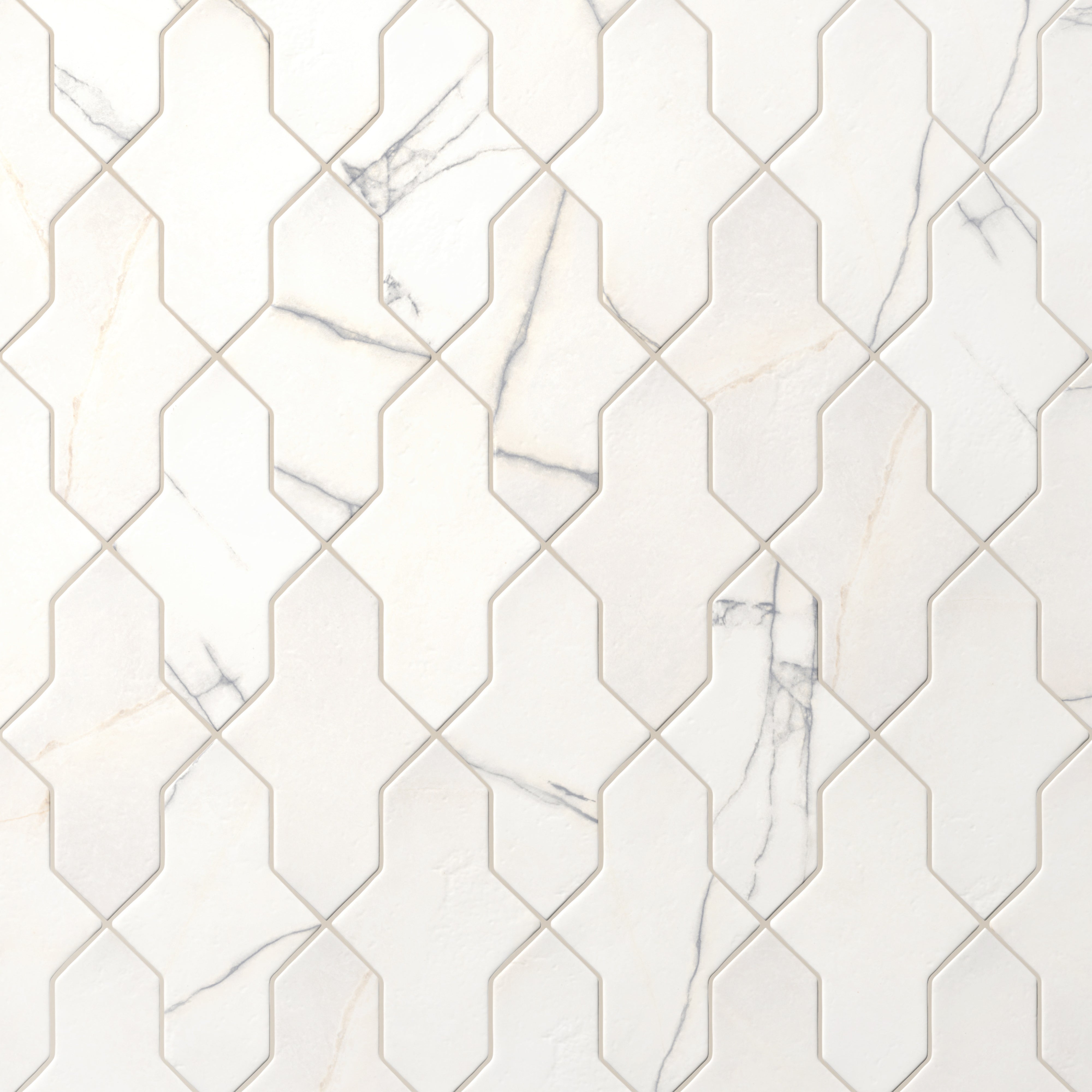 Aslan 2x8 Porcelain Tile Shield in Calacatta