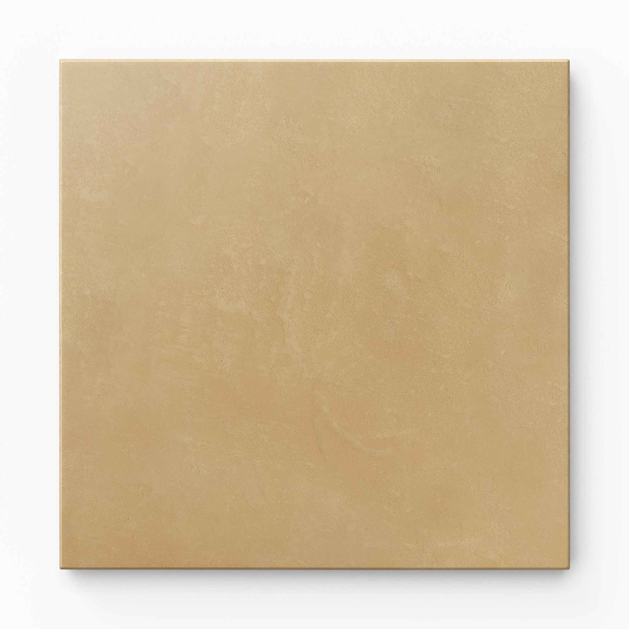 Isabel 6x6 Matte Porcelain Tile in Daffodil presents a grounded yellow-orange color within a balanced square form, finished with light cement-plaster texture and a refined matte surface.