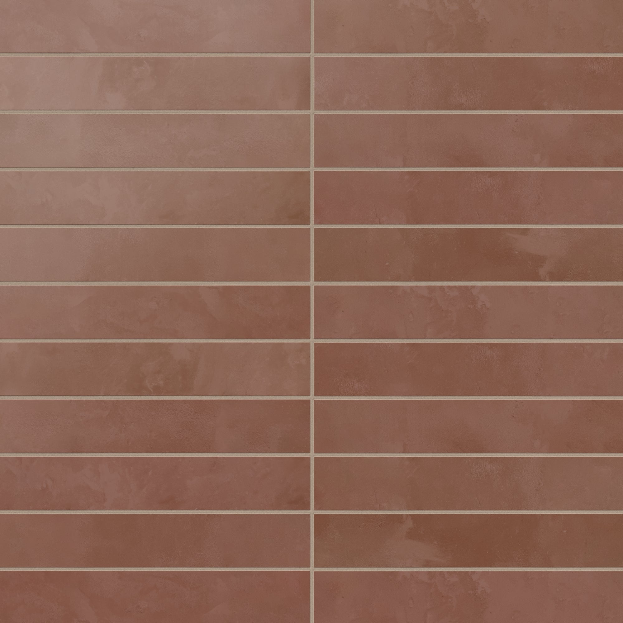 Isabel 2.5x12 Matte Porcelain Tile in Rust