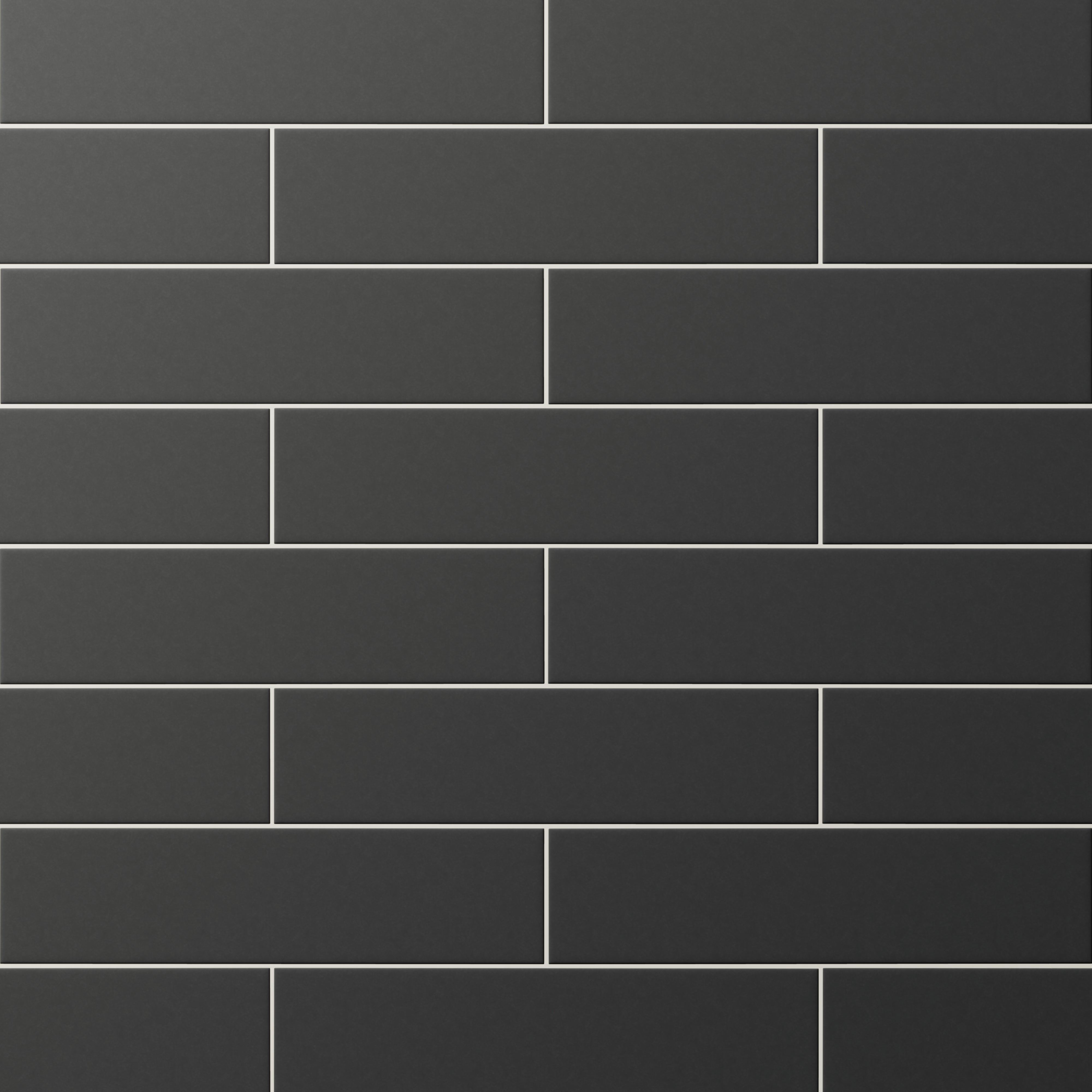 Merrick 3x11 Glossy Porcelain Tile in Synth Black
