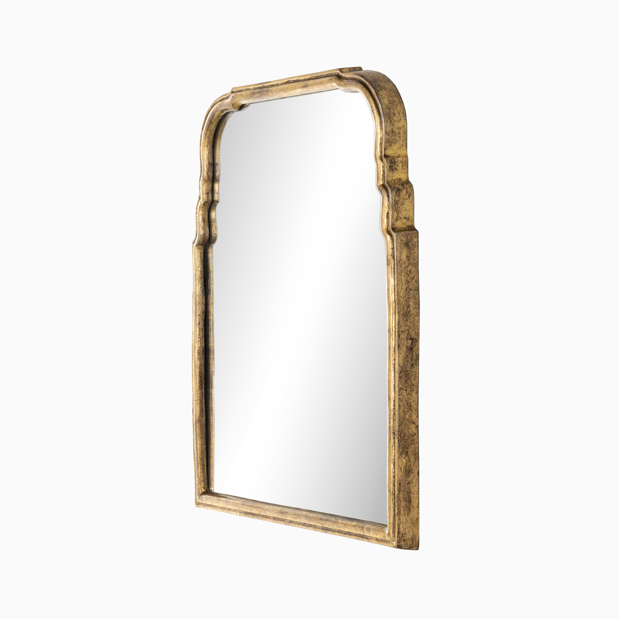 Clementine Mirror in Antiqued Gold Leaf
