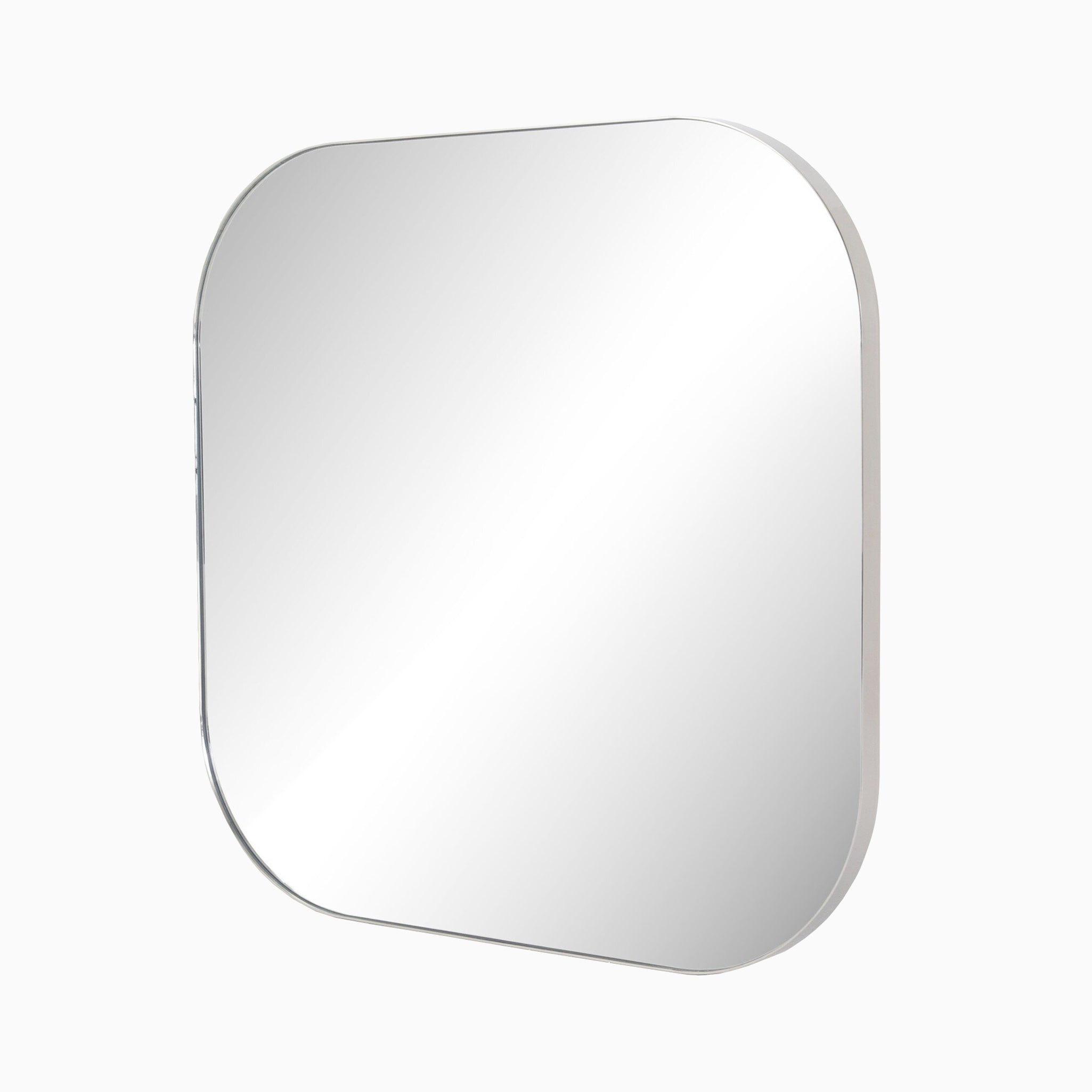 Tristan Square Mirror in Shiny Steel
