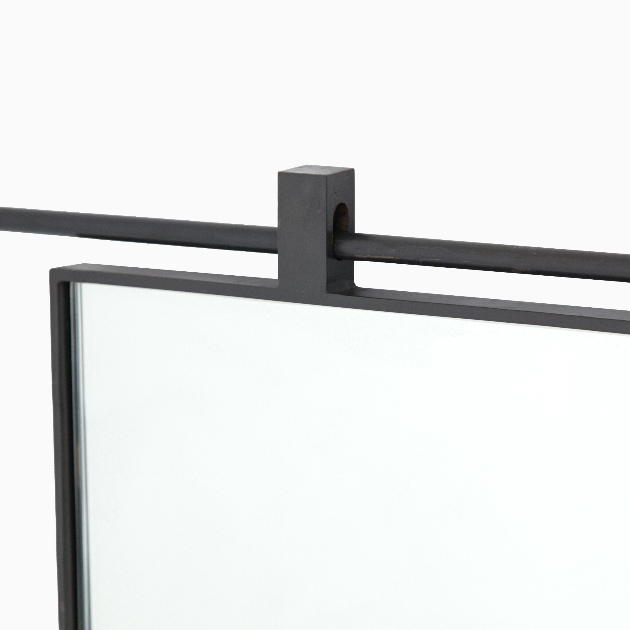 Clancy Mirror in Antiqued Iron