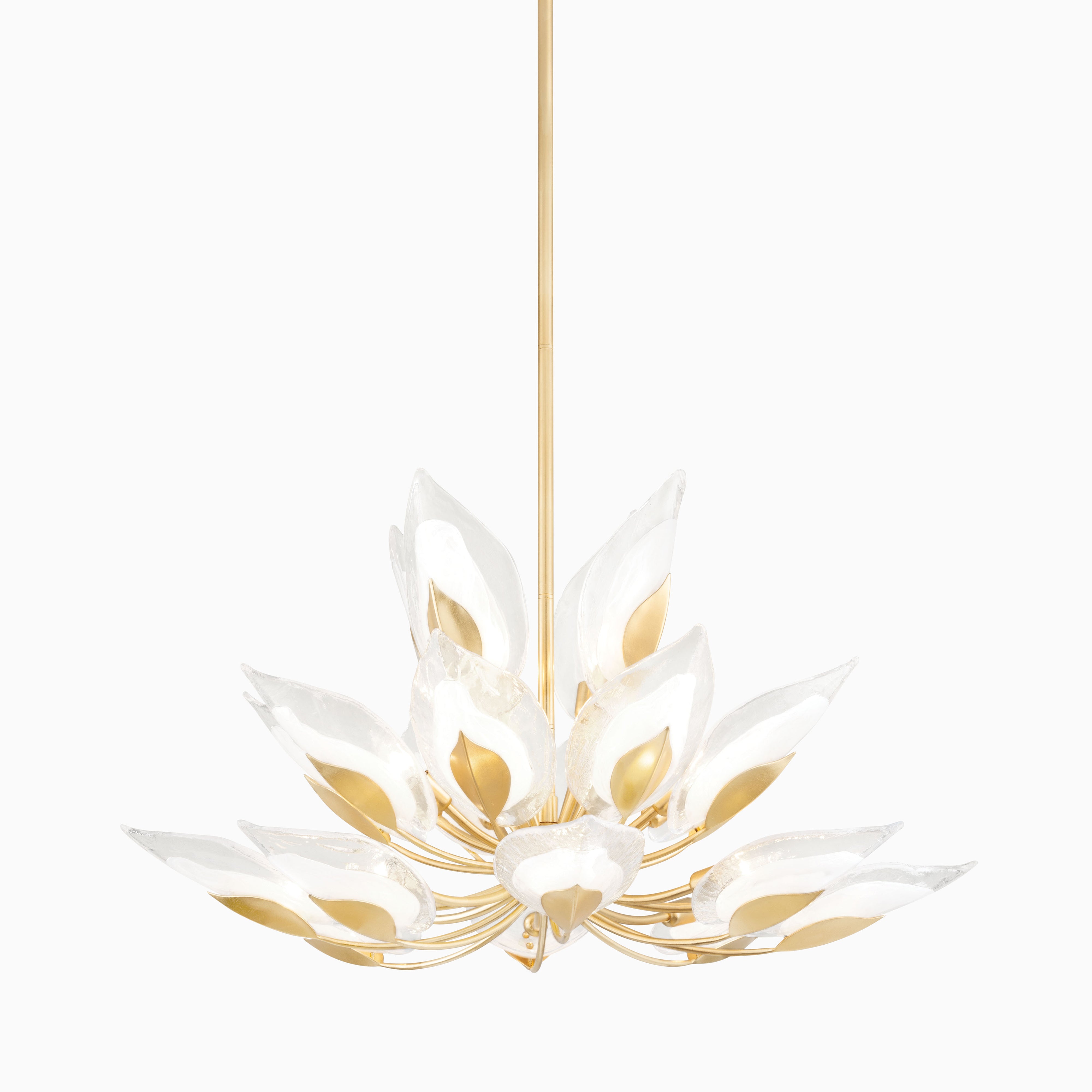 Magnolia Chandelier In Gold Leaf