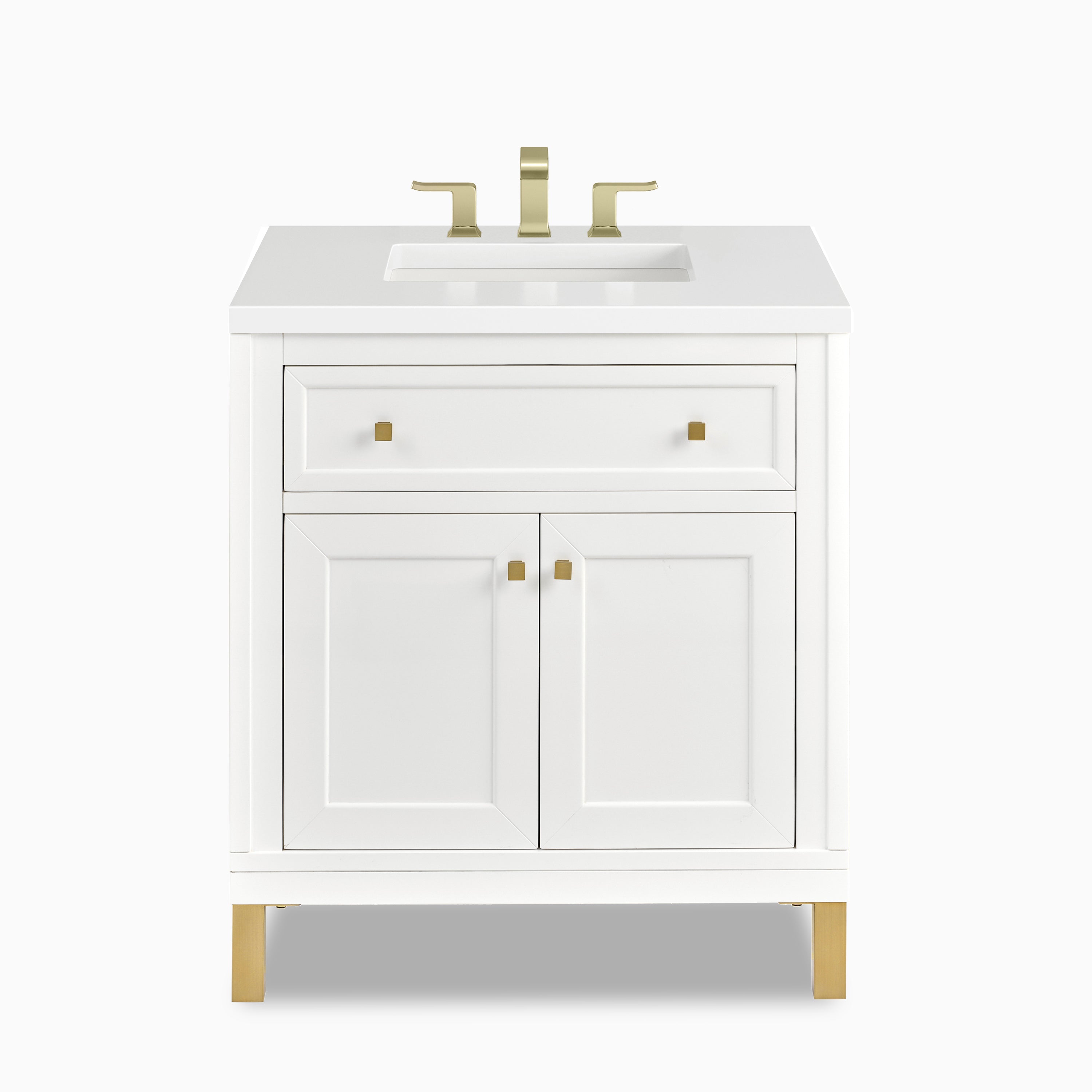 Janelle 30" Single Vanity in Glossy White with 3 cm White Zeus Silestone¨ Top