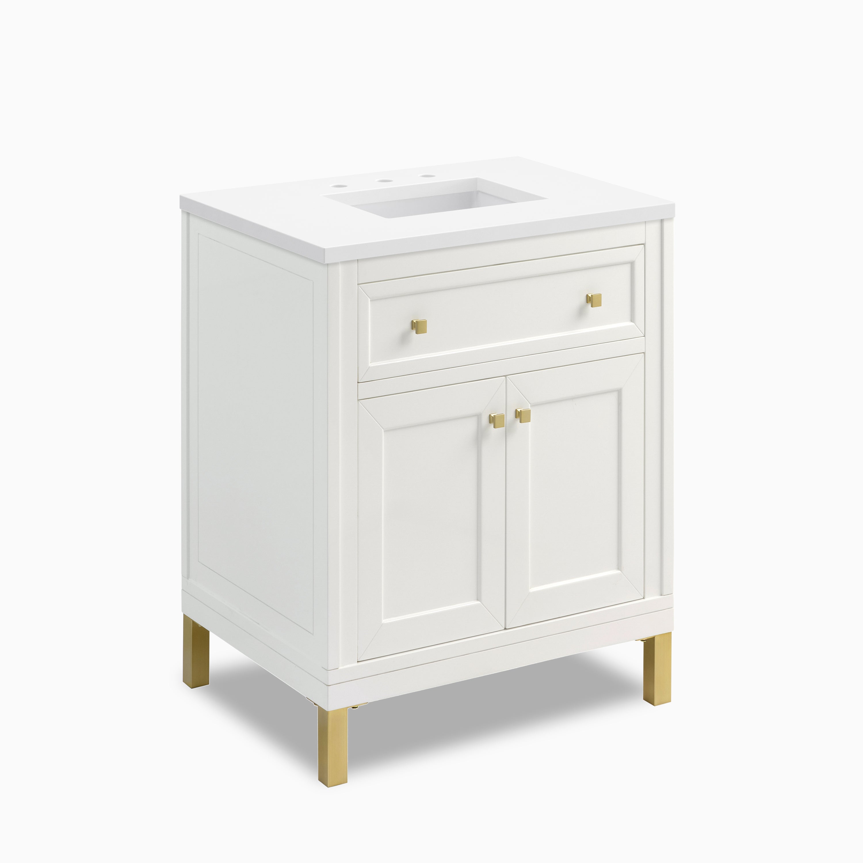 Janelle 30" Single Vanity in Glossy White with 3 cm White Zeus Silestone¨ Top