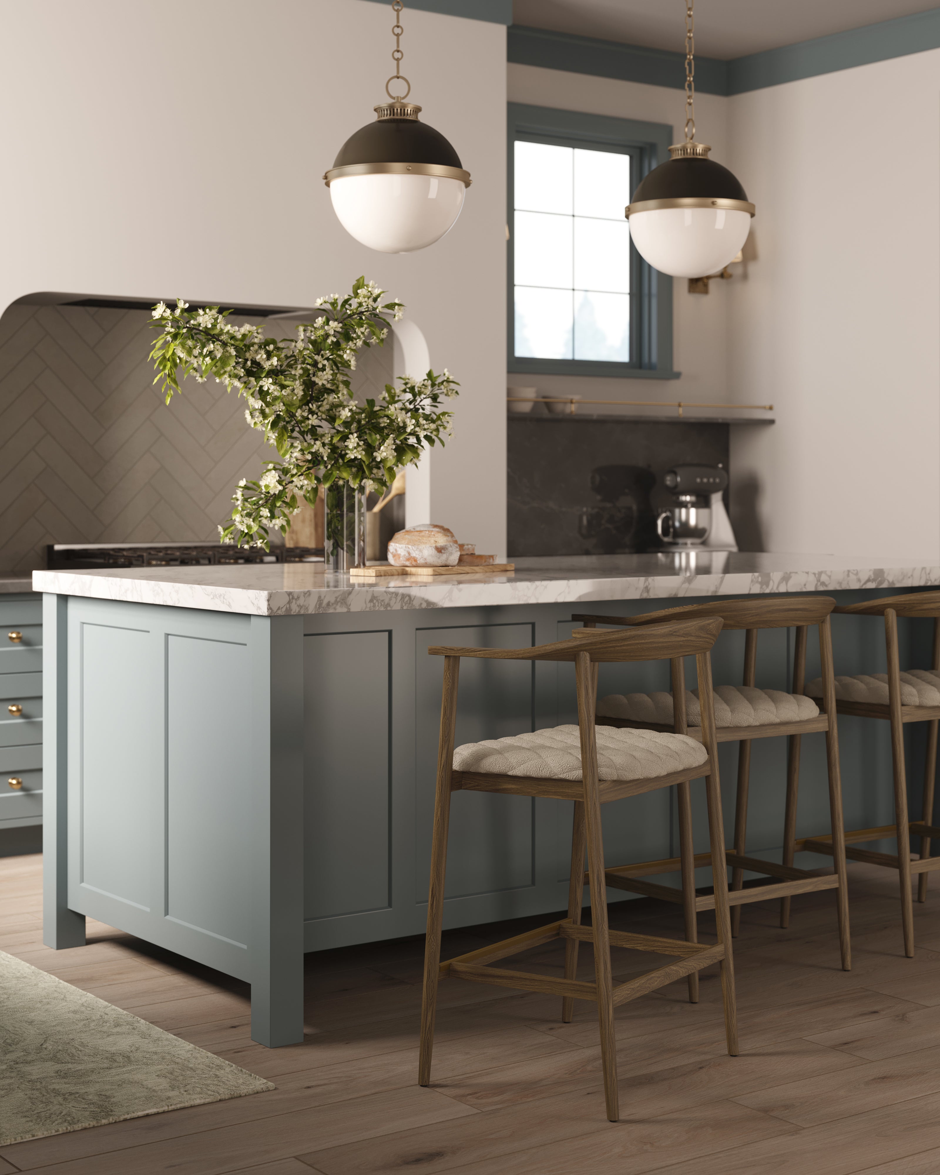 Joel Counter Stool in Dove Cream