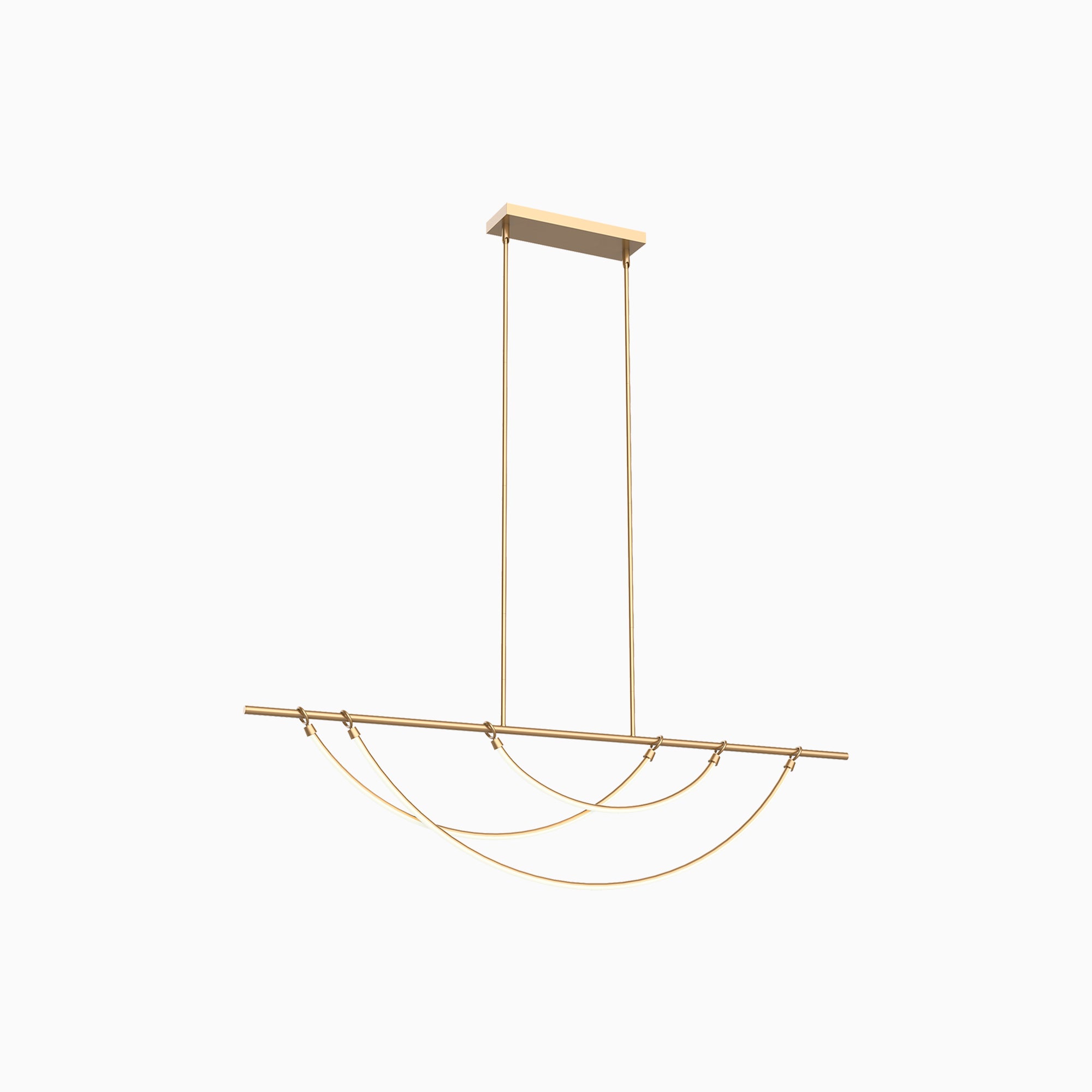 Greer 60" LED Linear Pendant in Vintage Brass