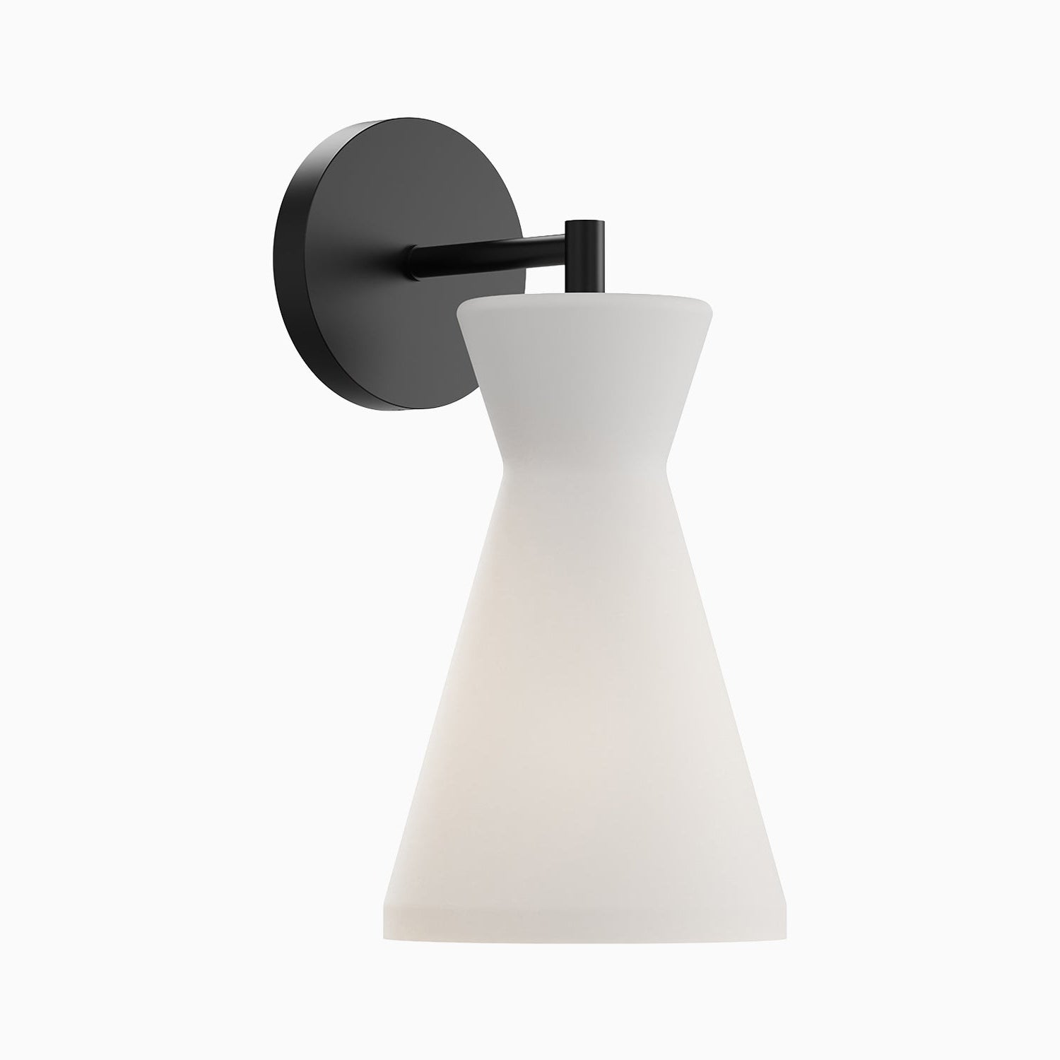 Sally 6" 1 Light Wall/Vanity Light in Matte Black/Opal Glass