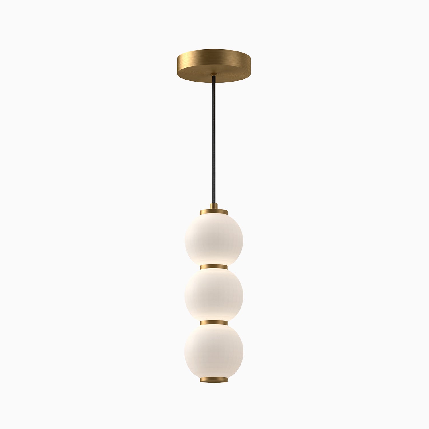 Sadie 7" LED Pendant in Aged Gold/Opal Matte Glass