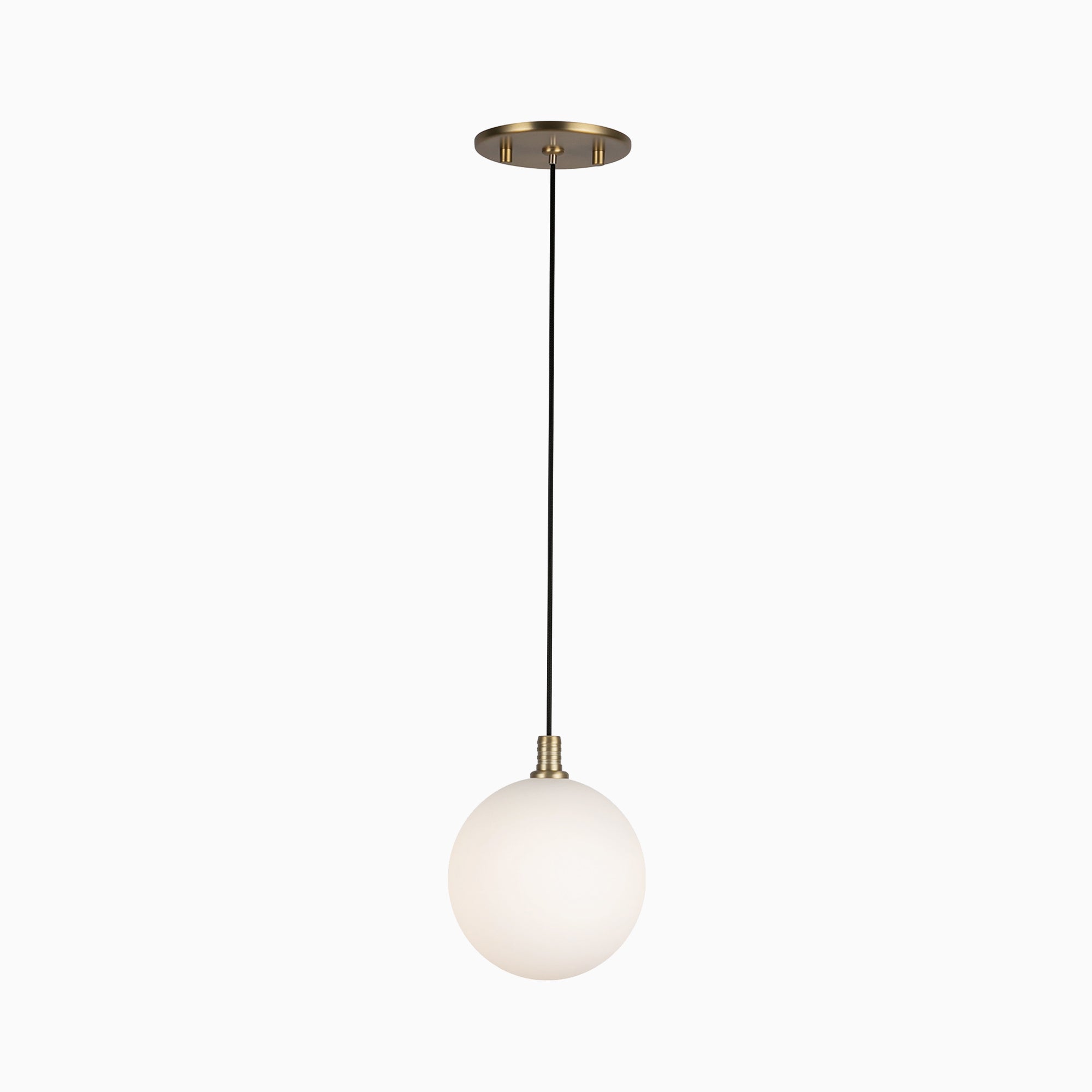 Renee 6" LED Pendant in Brushed Gold/Opal Glass