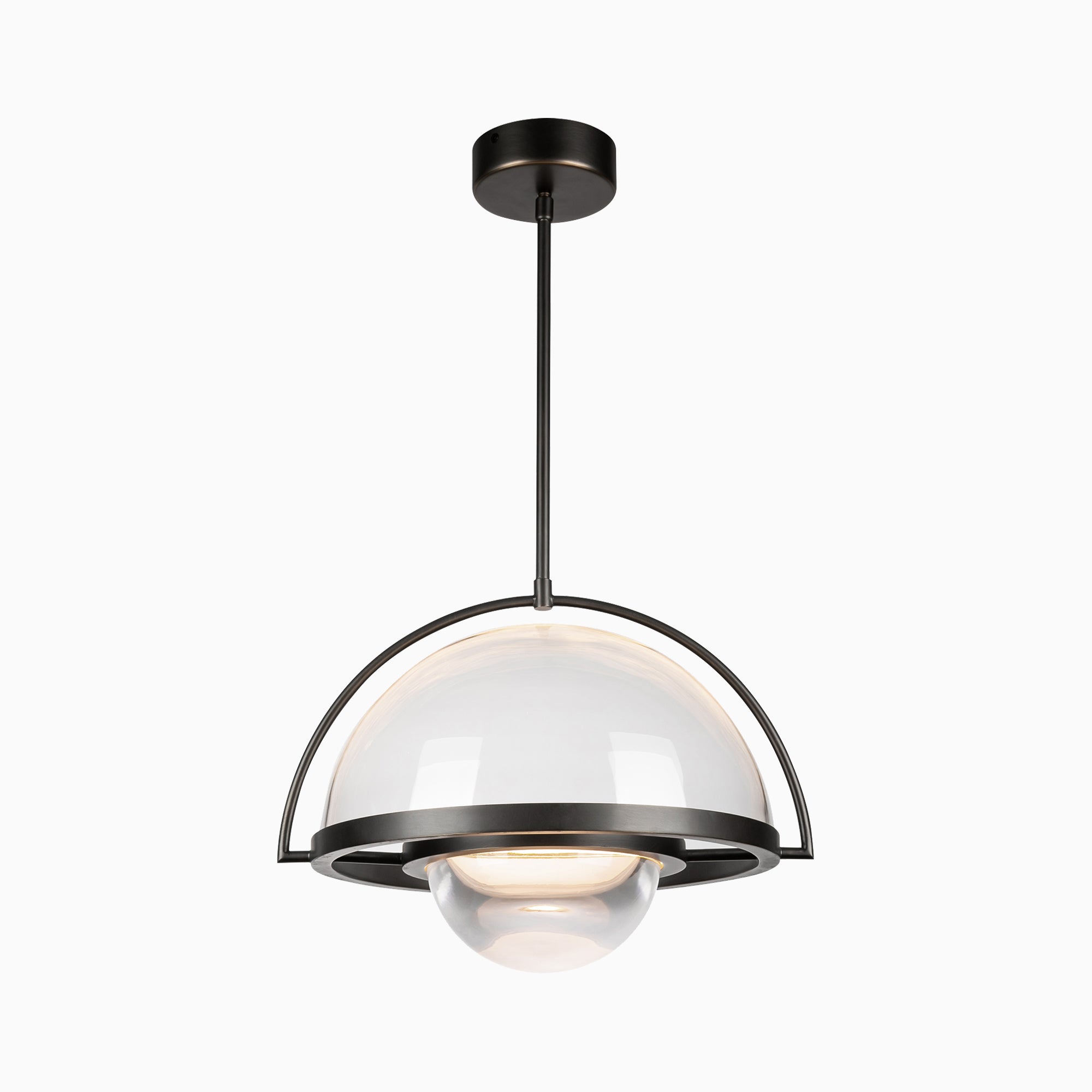 Zackary 14" LED Pendant in Urban Bronze, Universal Voltage