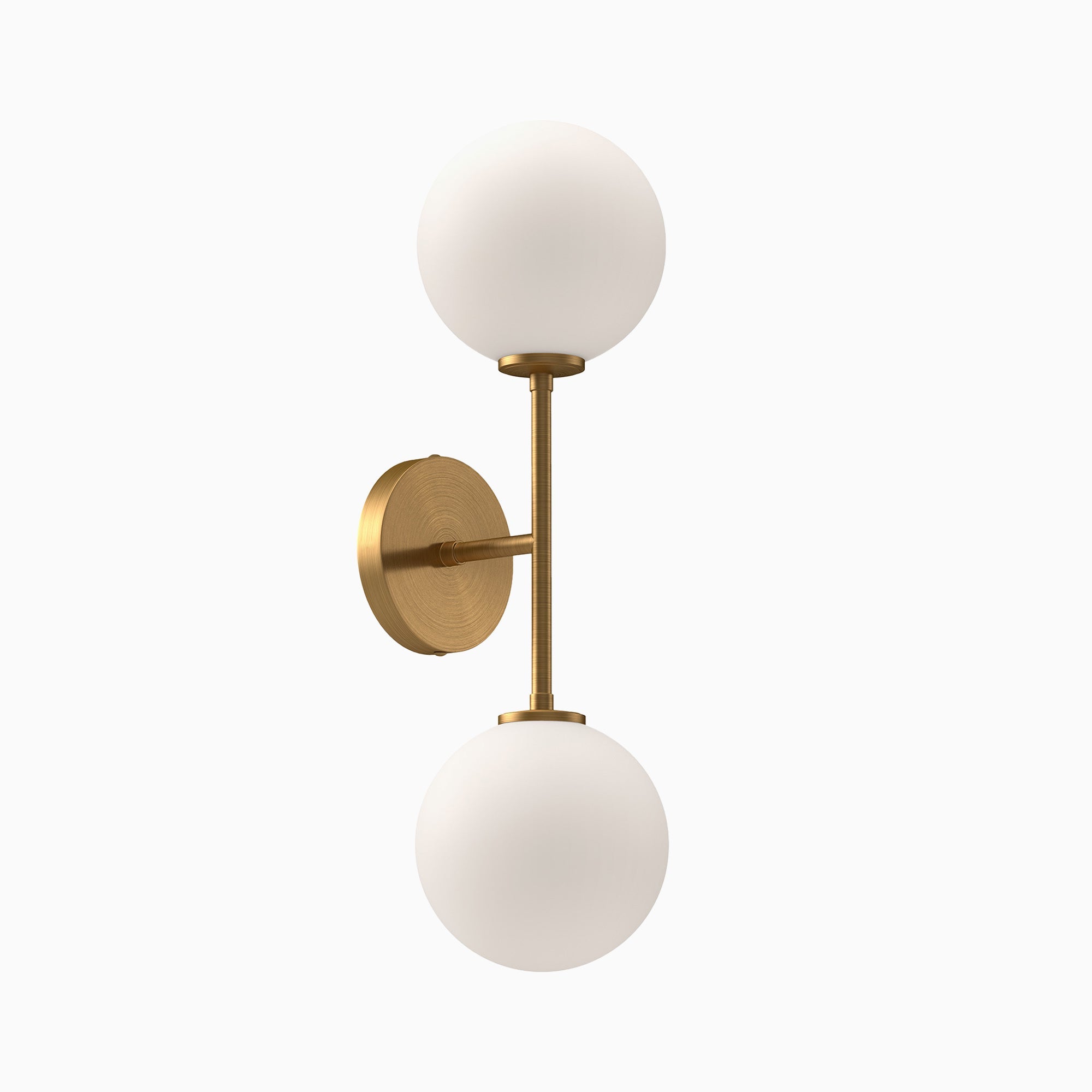 Hailey 20" 2 Lights Wall/Vanity Light in Aged Gold/Opal Matte Glass