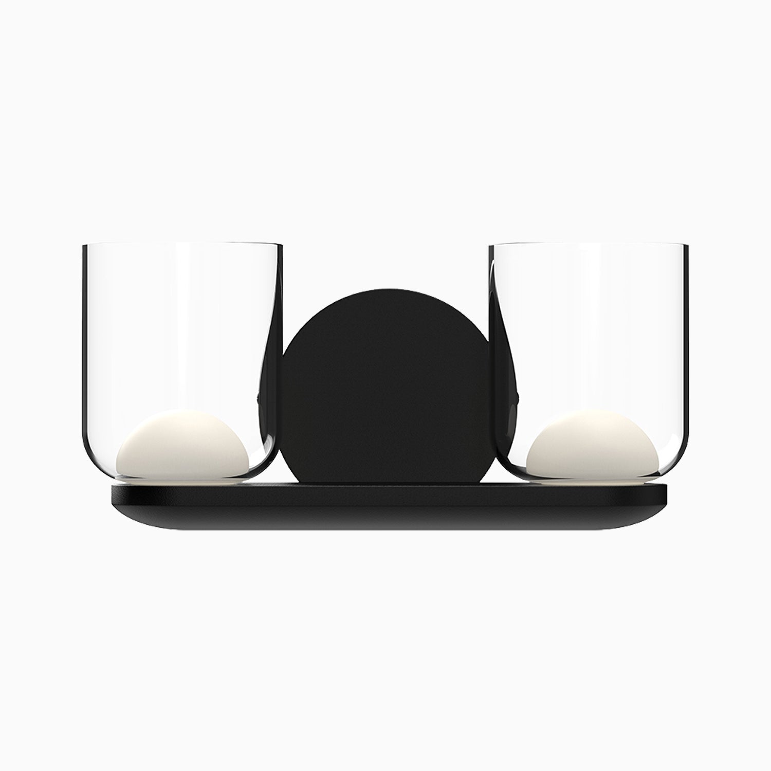 Blake 12" LED Vanity Light in Black/Clear