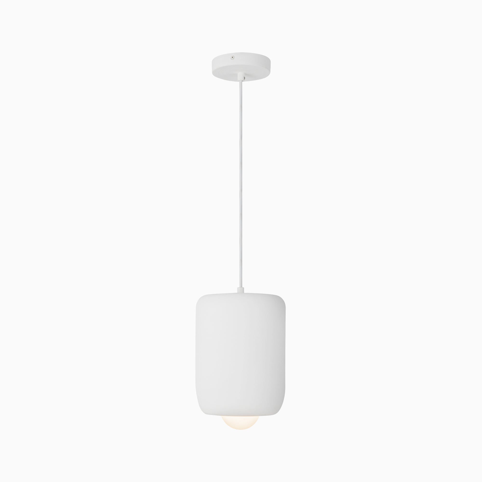 Tilly 7" LED Pendant in Antique White, Universal Voltage