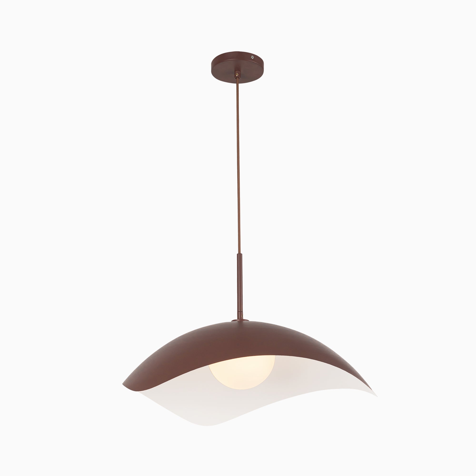 Aveline 22" Socket Pendant in Burgundy