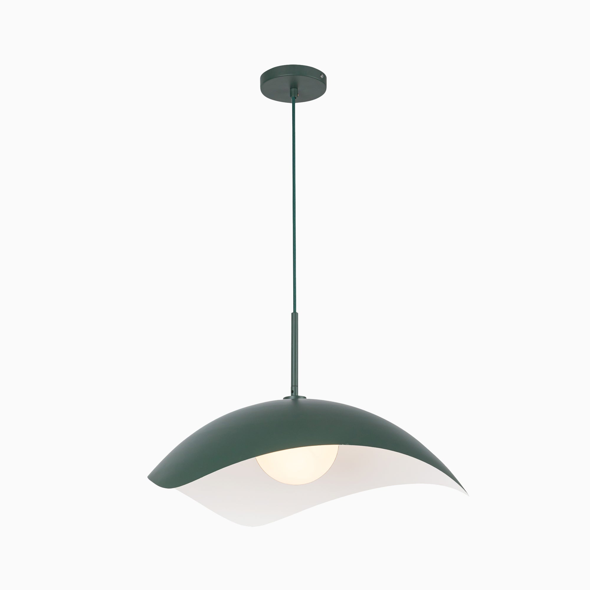 Aveline 22" Socket Pendant in Pine Green