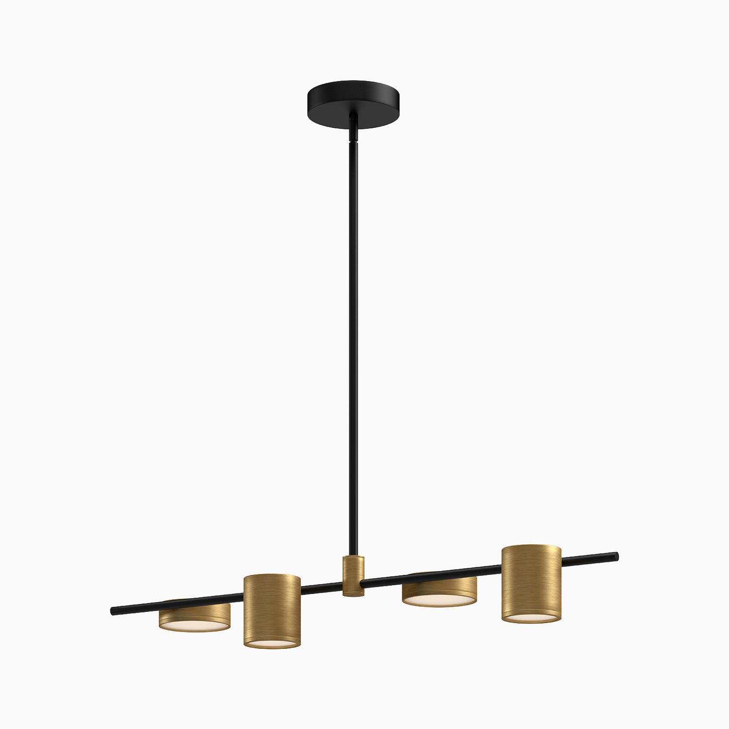 Cooper 40" LED Linear Pendant in Black/Brushed Gold