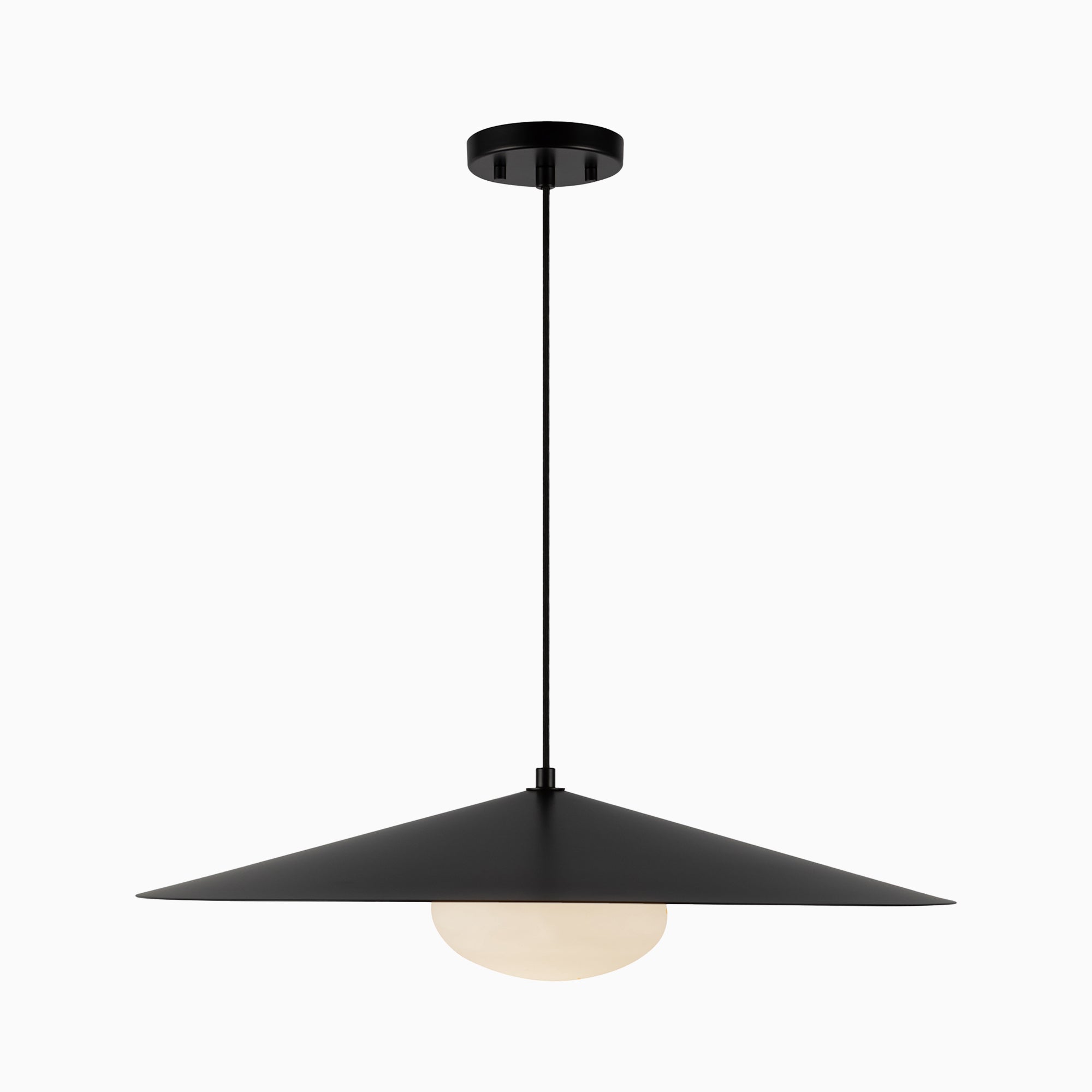 Tahlia 24" Metal LED Pendant in Black/White
