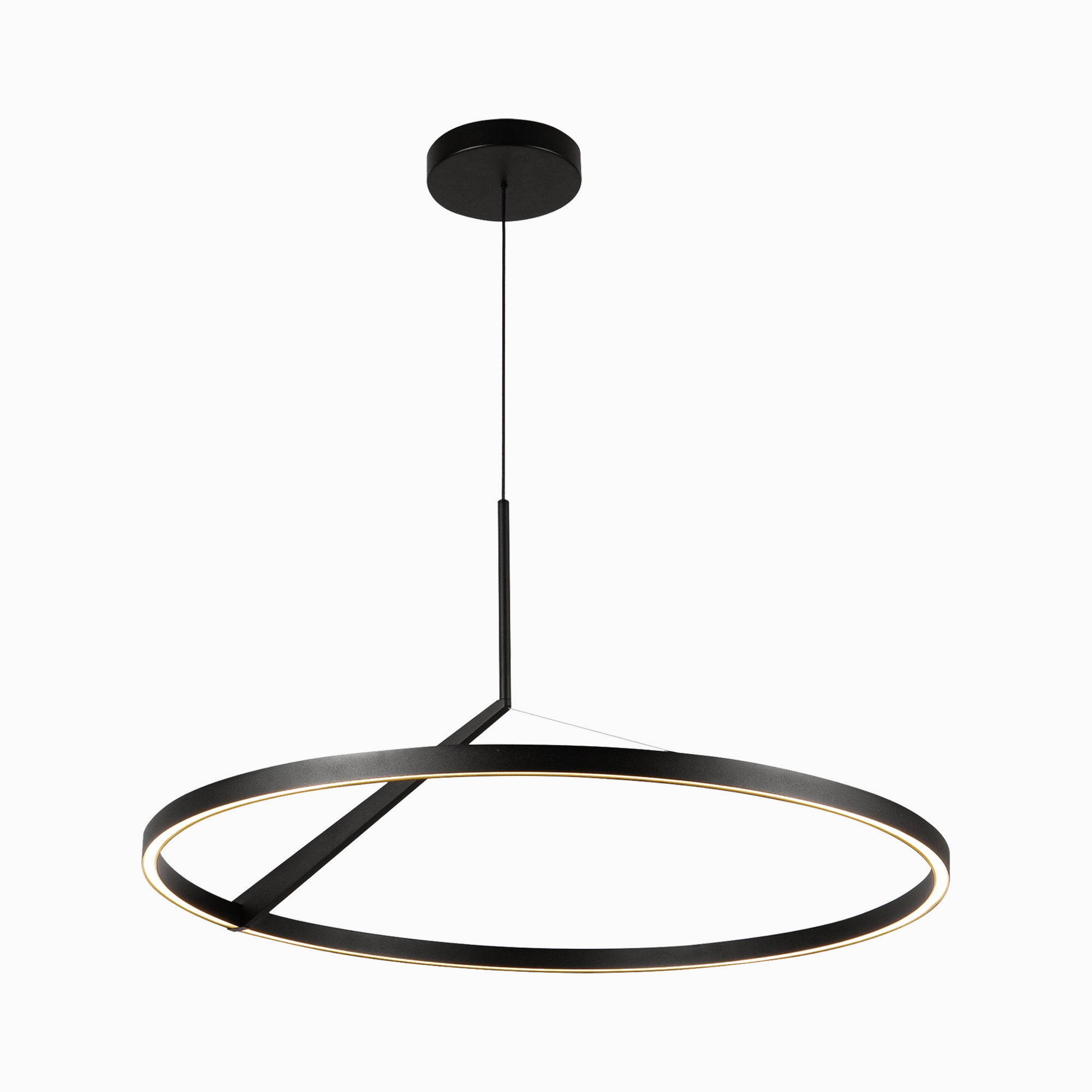 Jay 31" LED Pendant in Black, Universal Voltage