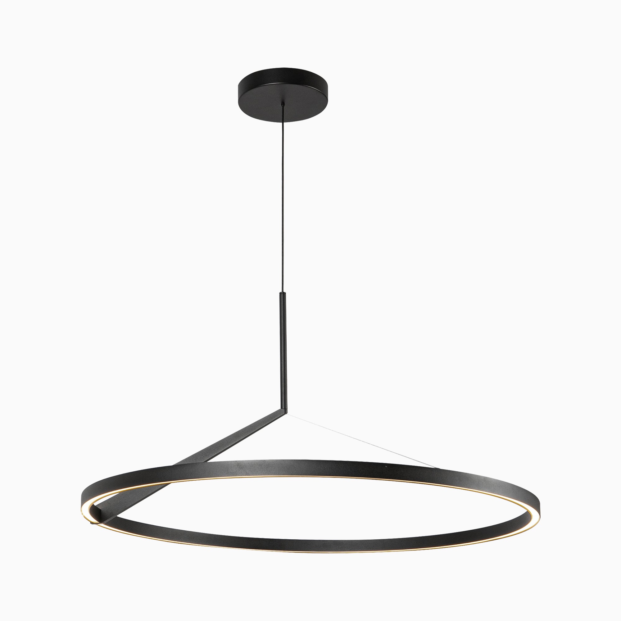 Jay 31" LED Pendant in Black, Universal Voltage