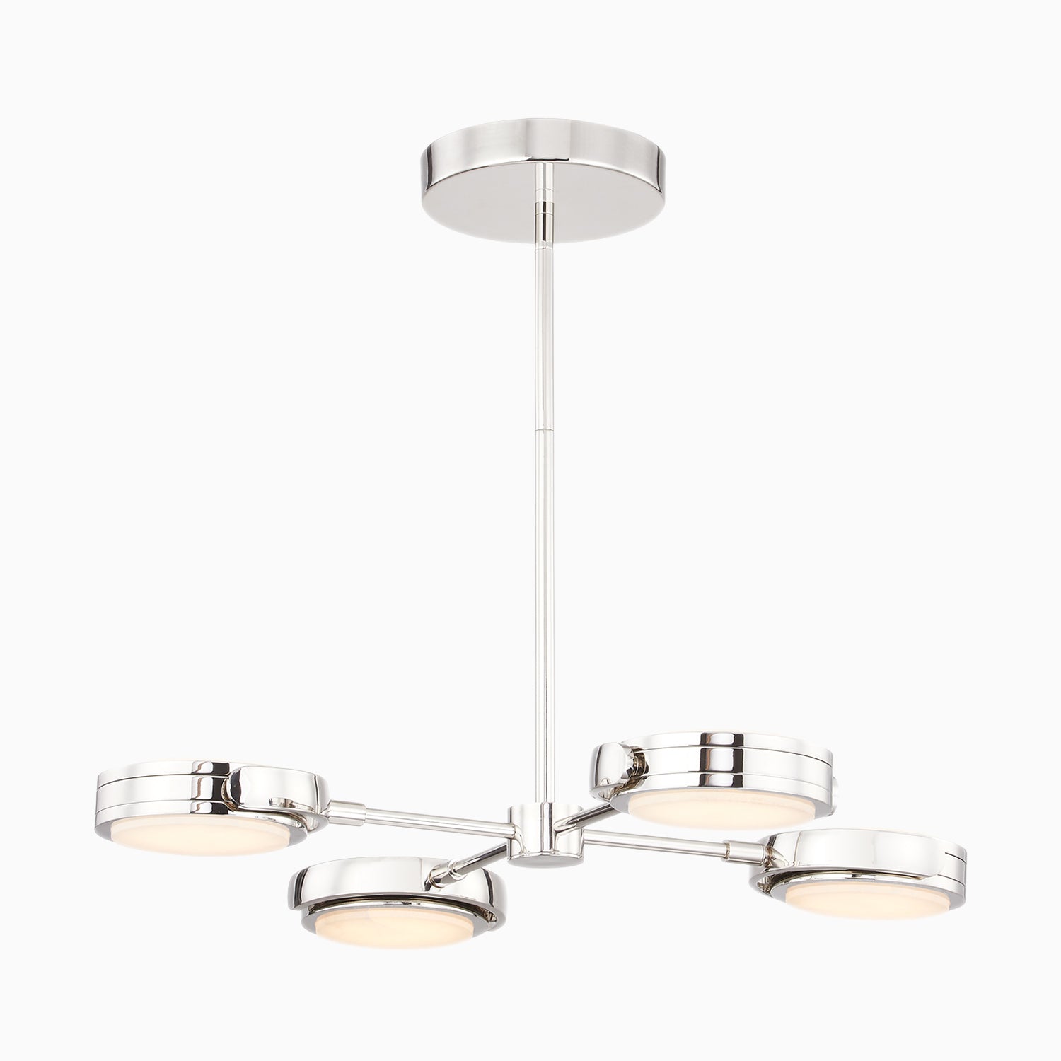 Ayla 28" LED Pendant in Polished Nickel/Alabaster