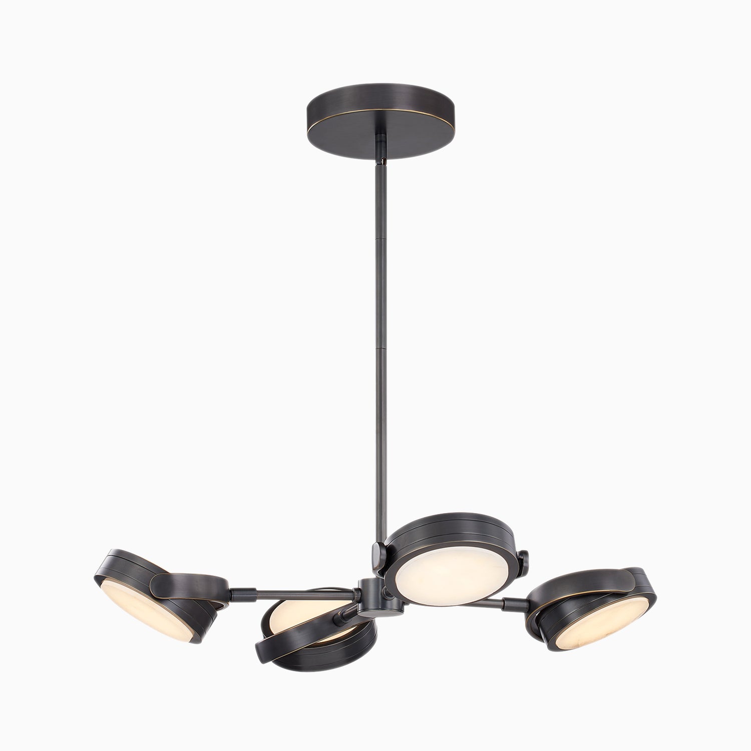 Ayla 28" LED Pendant in Urban Bronze/Alabaster