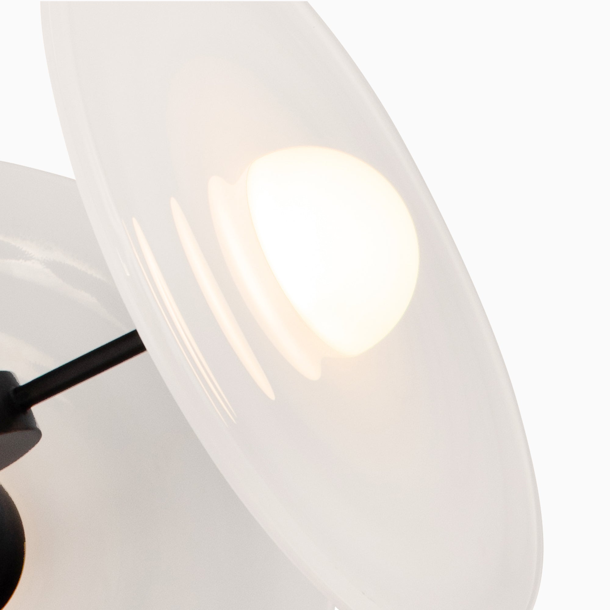 Lumira 18" LED Pendant in Urban Bronze/Glossy Opal