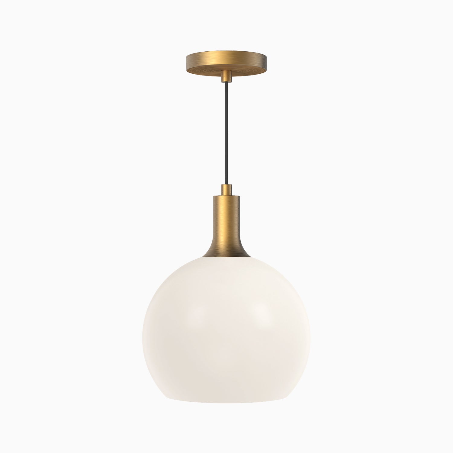 Wanda 10" 1 Light Pendant in Aged Gold/Opal Matte Glass